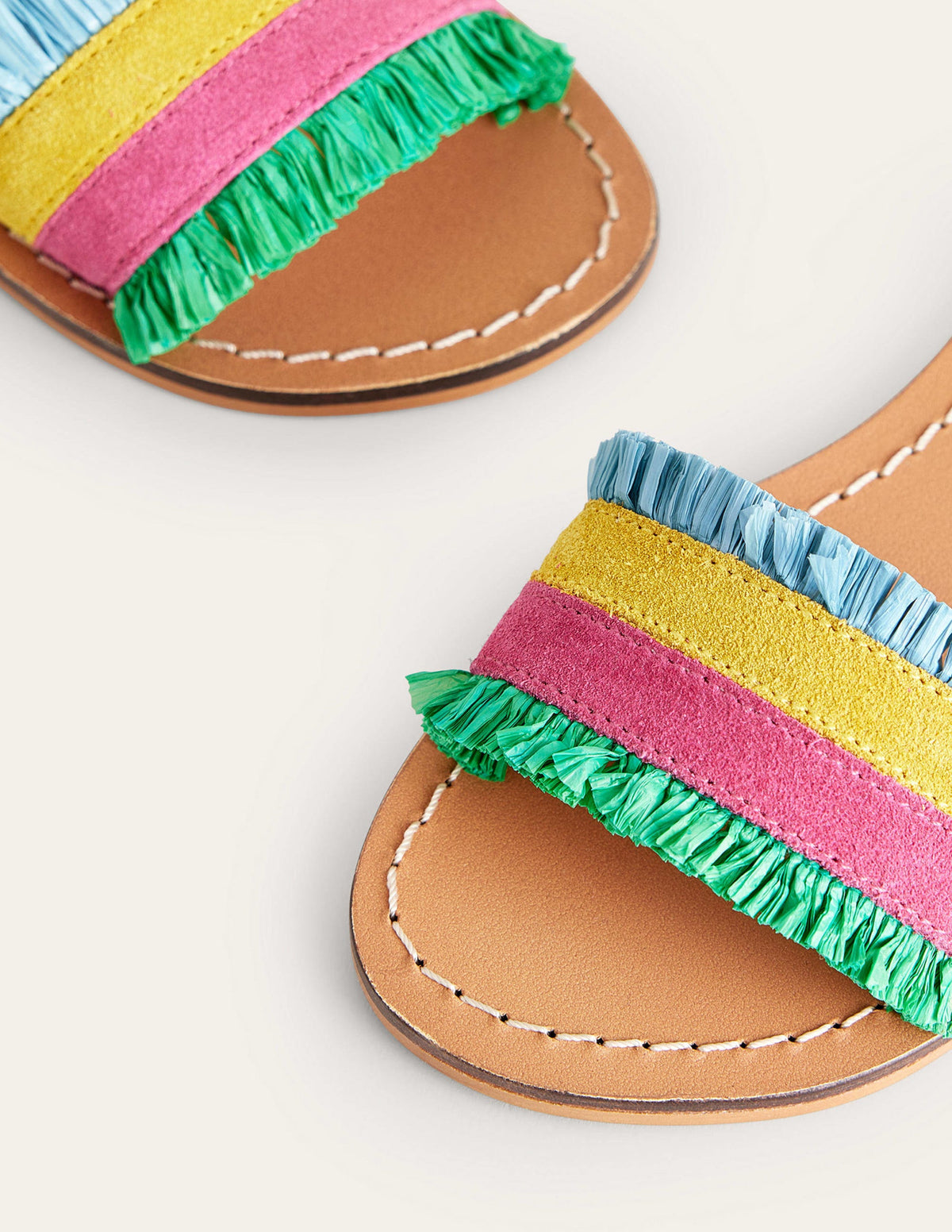Raffia Sandals-Multi-3
