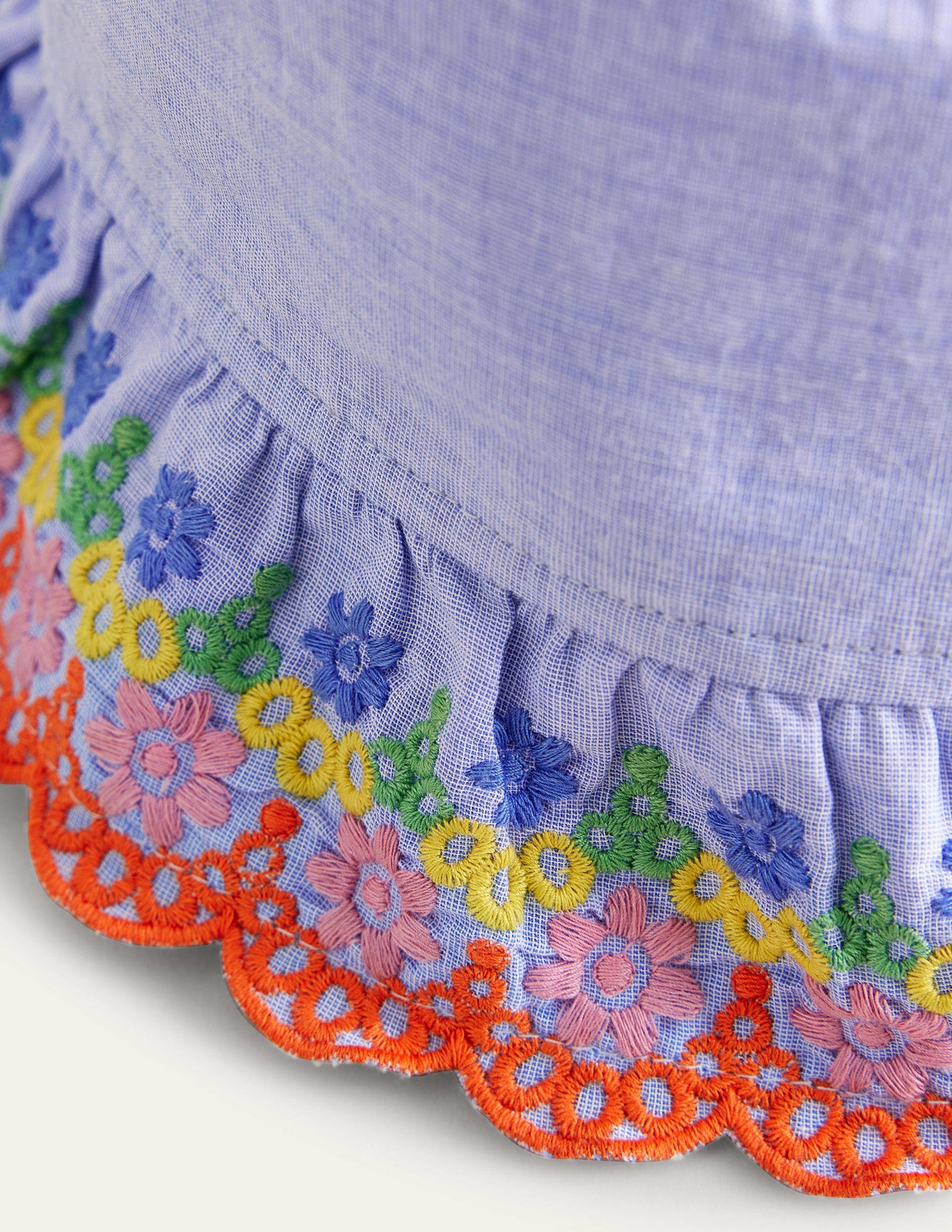Broderie Bucket hat-Chambray Blue-2