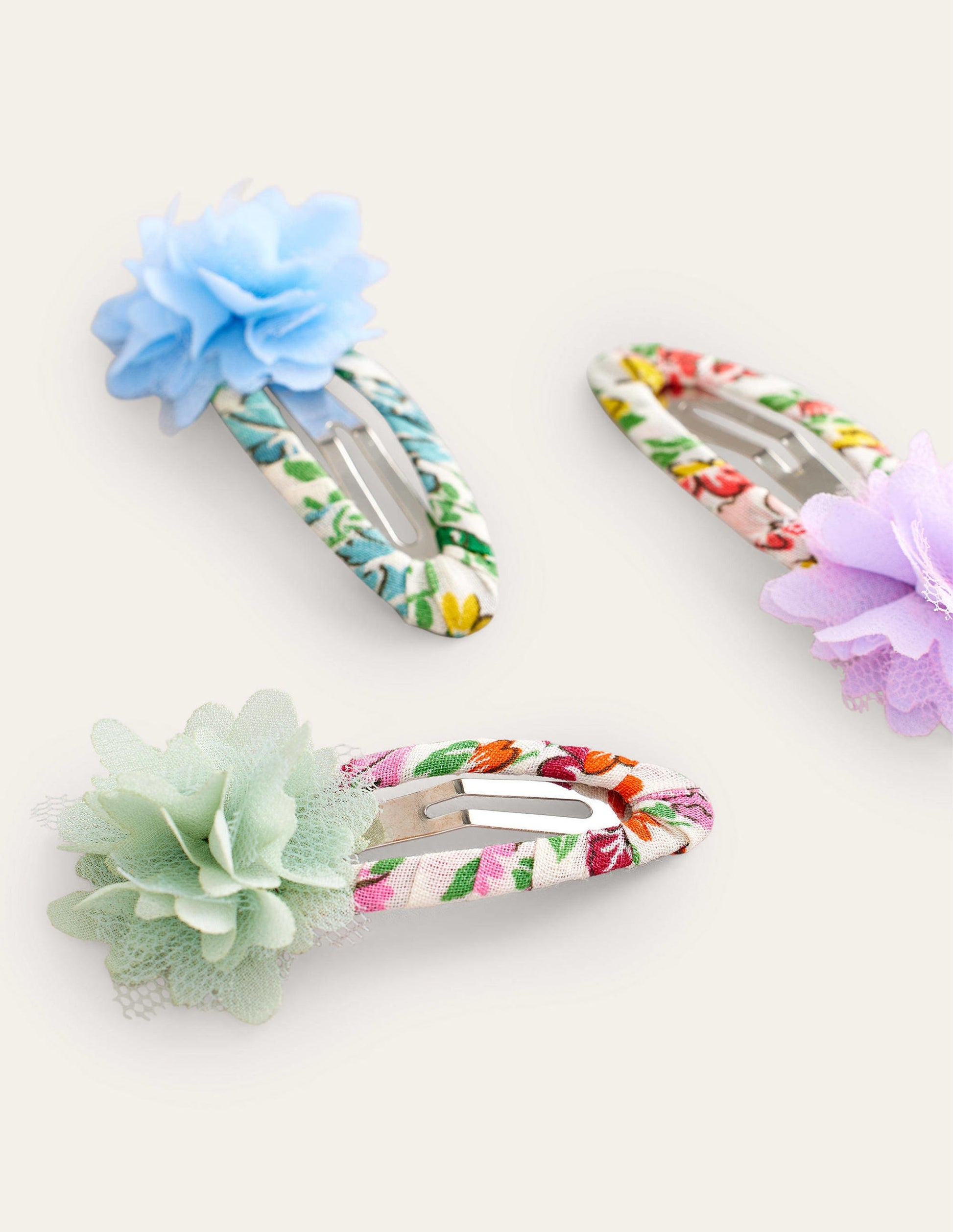 3 Pack Hair Clips-Multi Floral-2