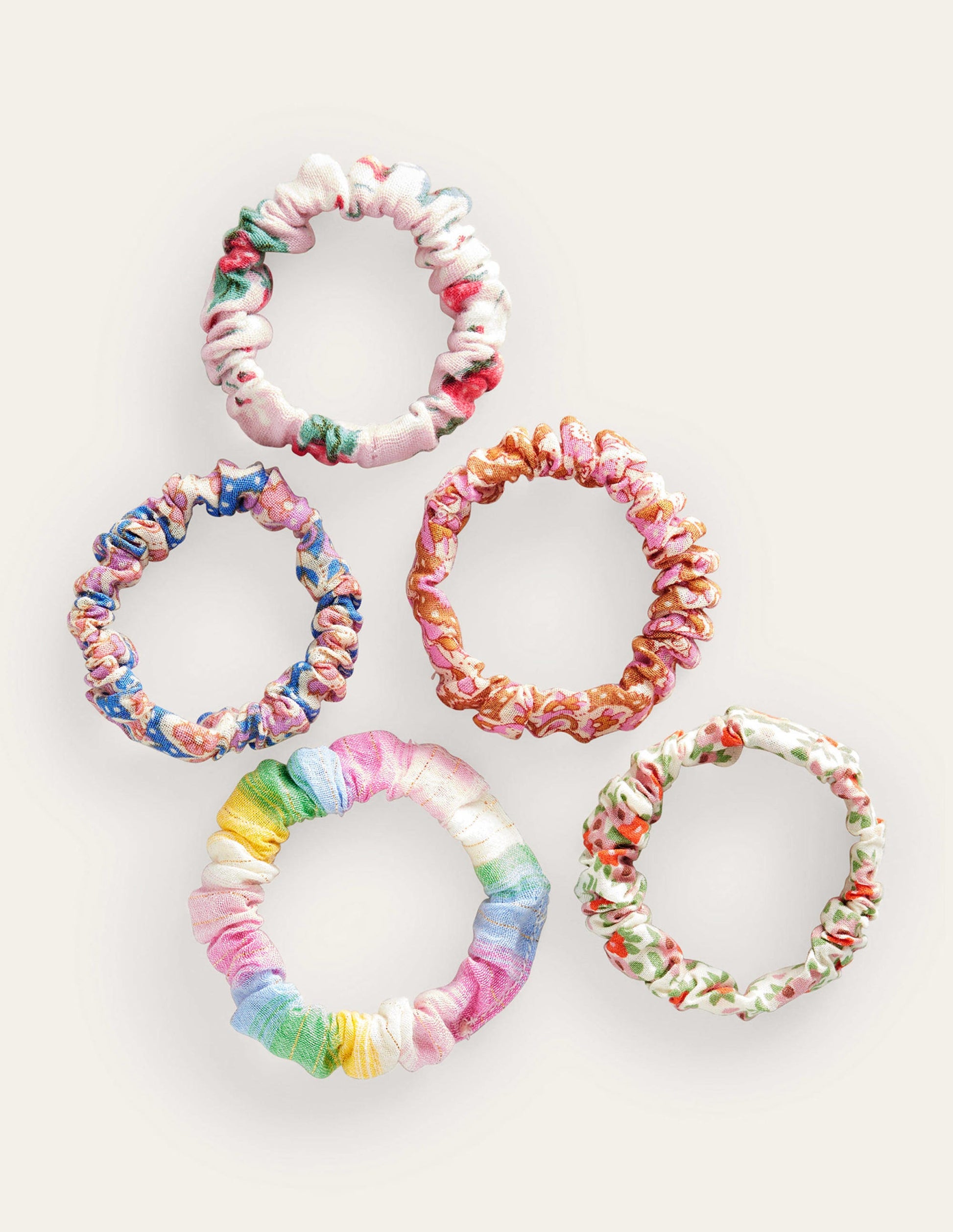 5 Pack Scrunchies-Multi-1