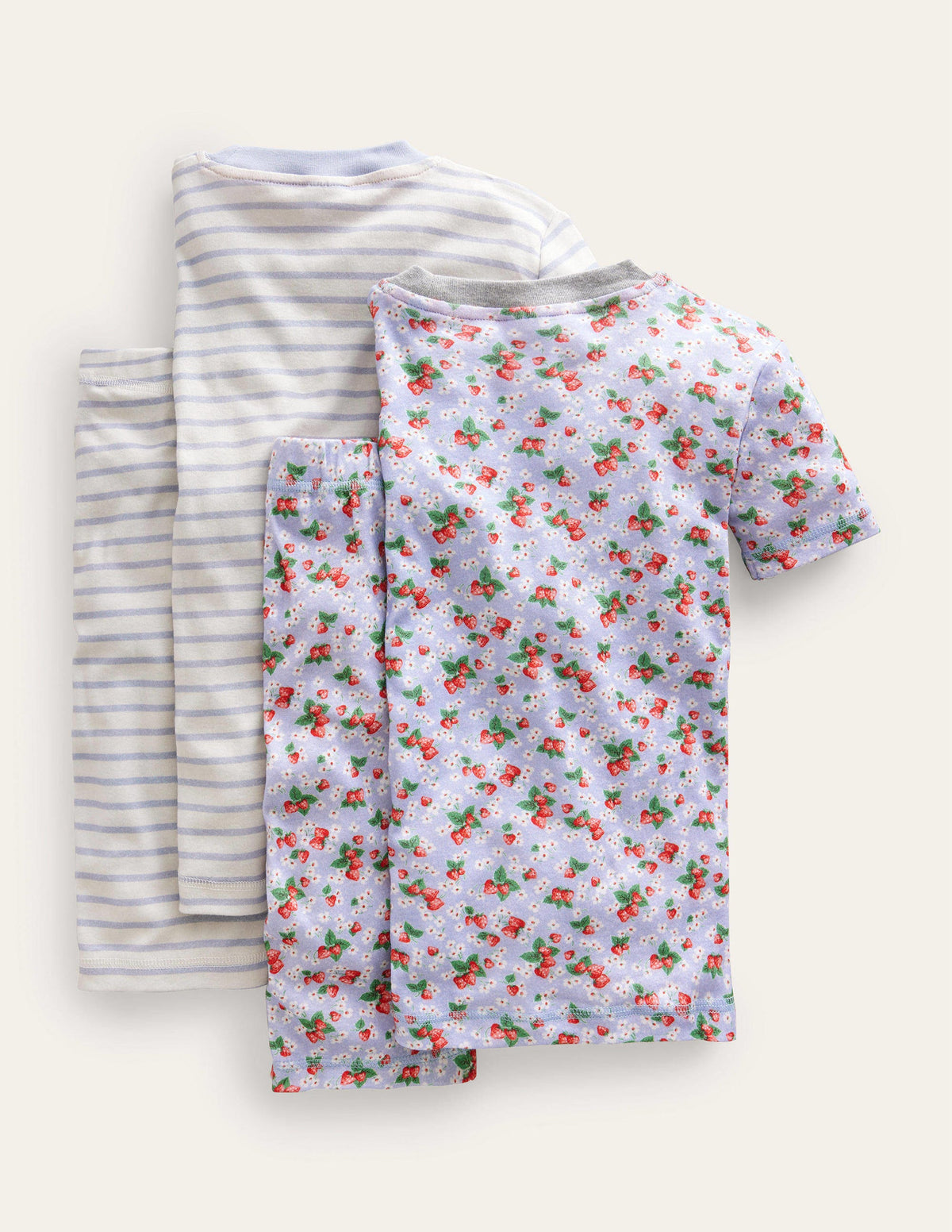 Twin Pack Snug Short Pyjamas-Surf Blue Floral-2