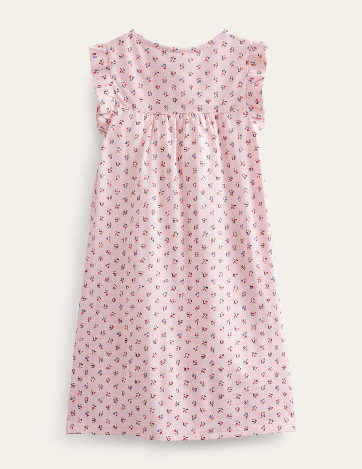 Printed Short-sleeved Nightie-Provence Dusty Pink Floral - Image 2