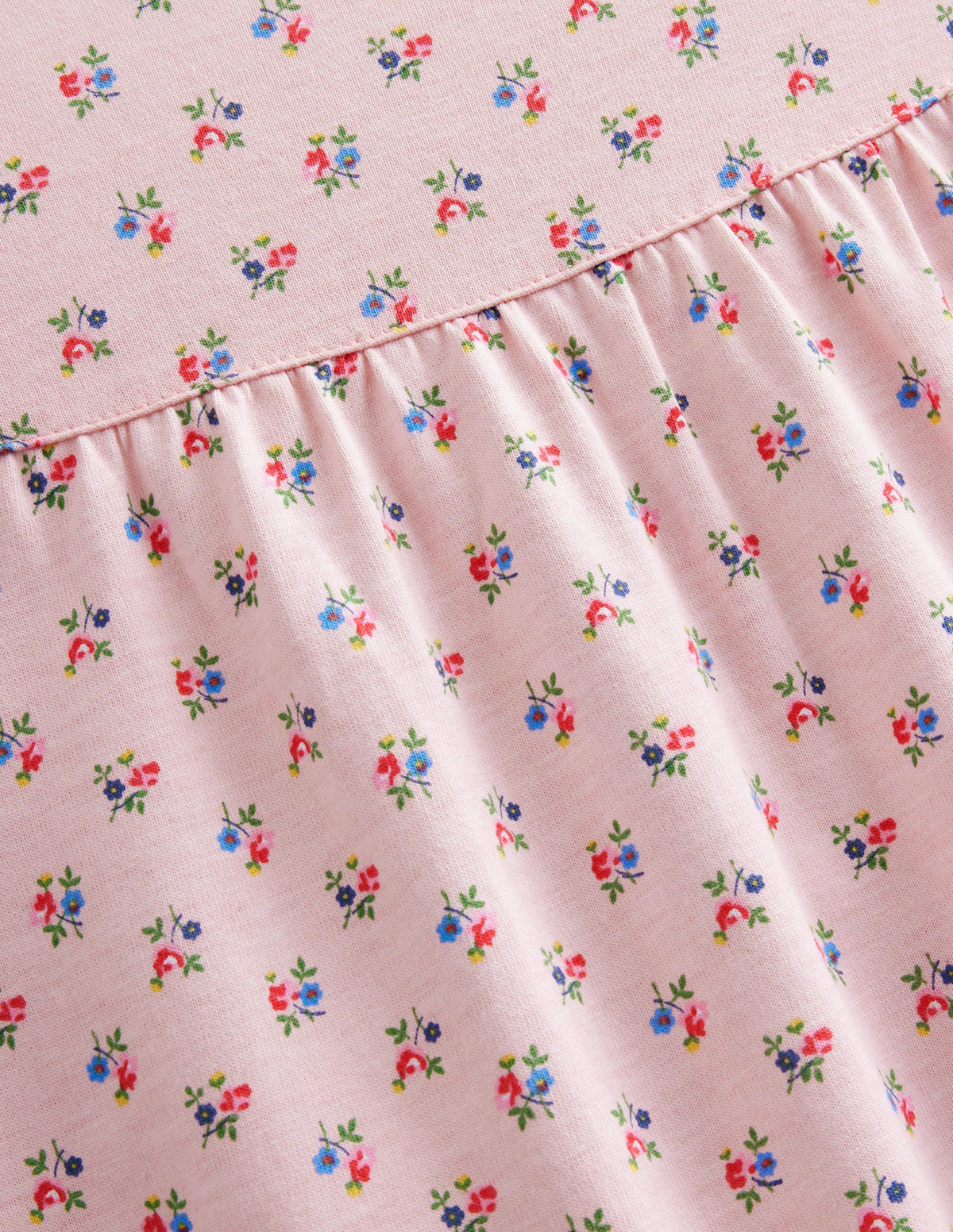 Printed Short-sleeved Nightie-Provence Dusty Pink Floral - Image 3