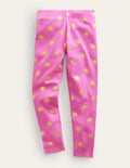 Fun Leggings-Tickled Pink/Gold Suns