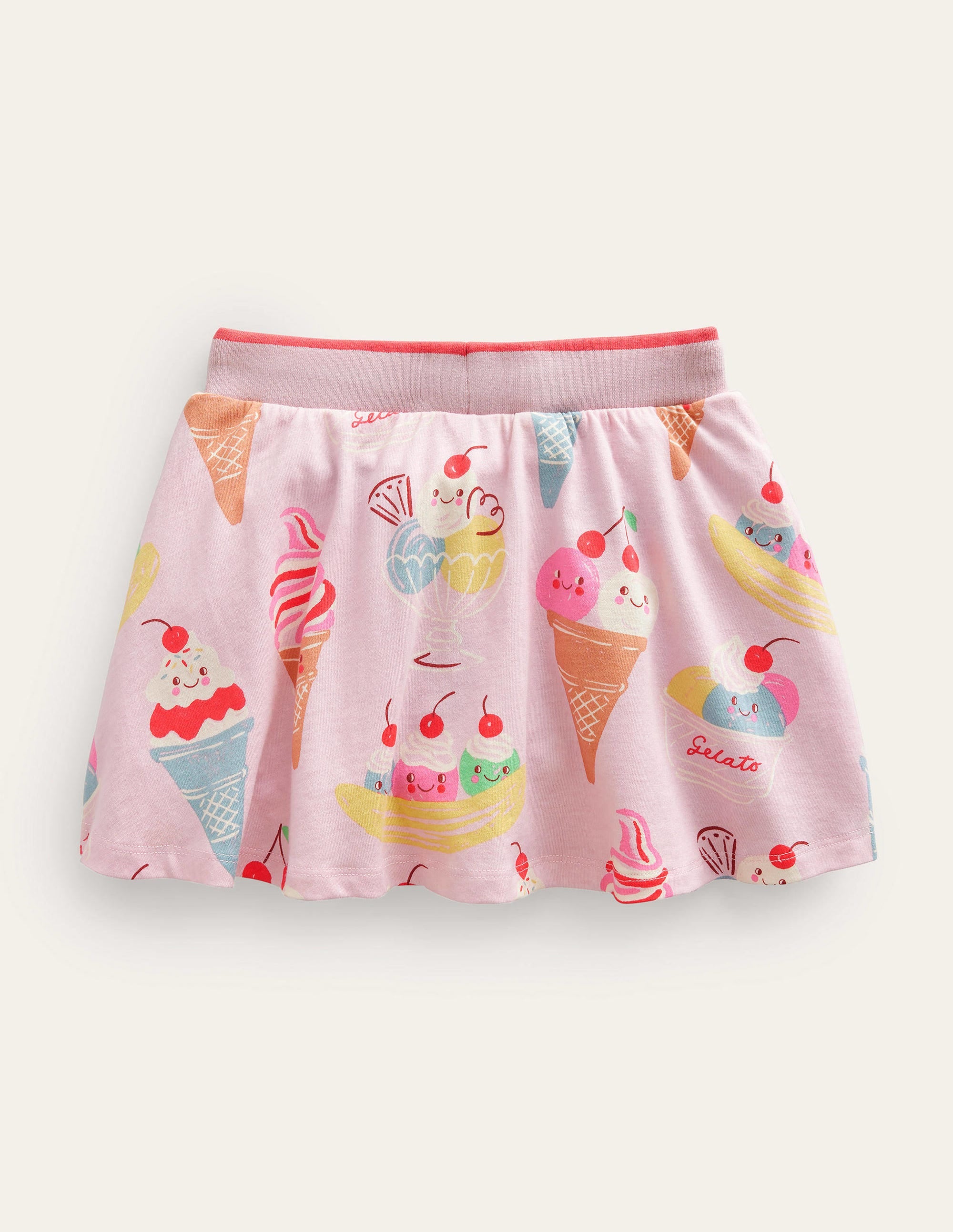 Printed Jersey Skort-Pink Ice Creams - Image 2