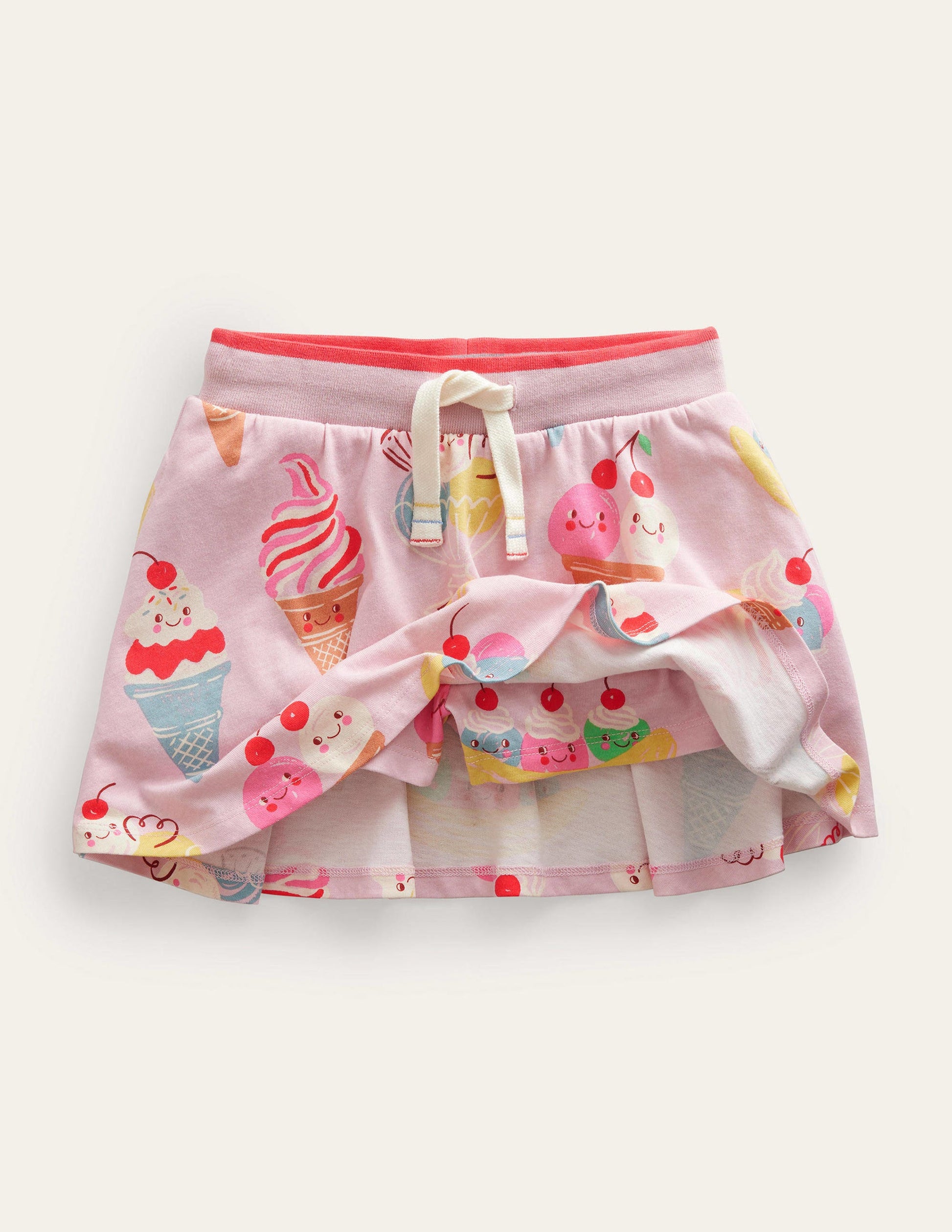 Printed Jersey Skort-Pink Ice Creams-4