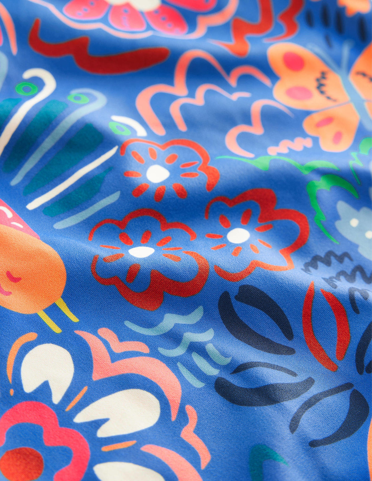 Cross-back Printed Swimsuit-Blue Leopard Safari - Image 3