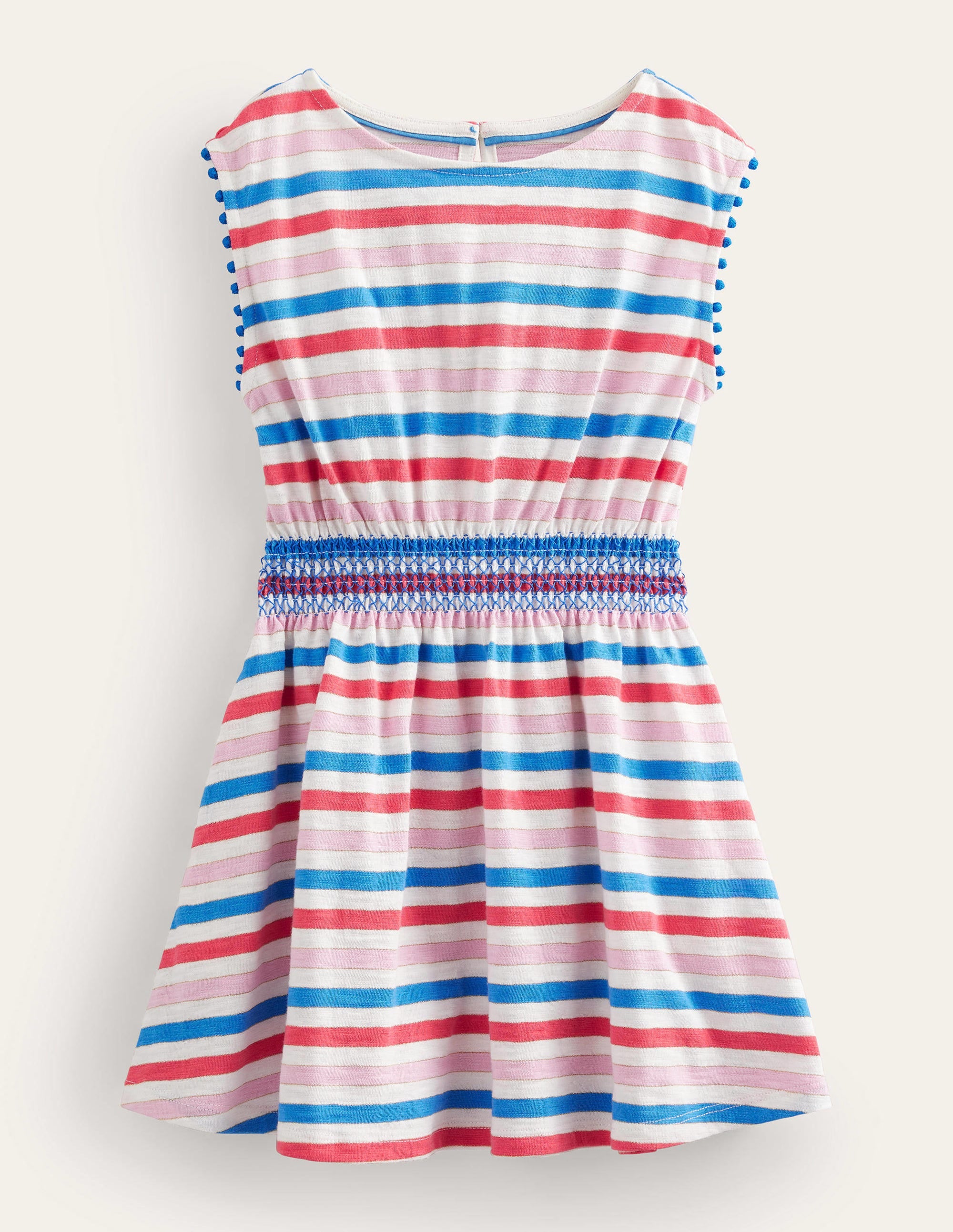 Printed Holiday Dress-Strawberry Tart Red/Lilac Pink - Image 1