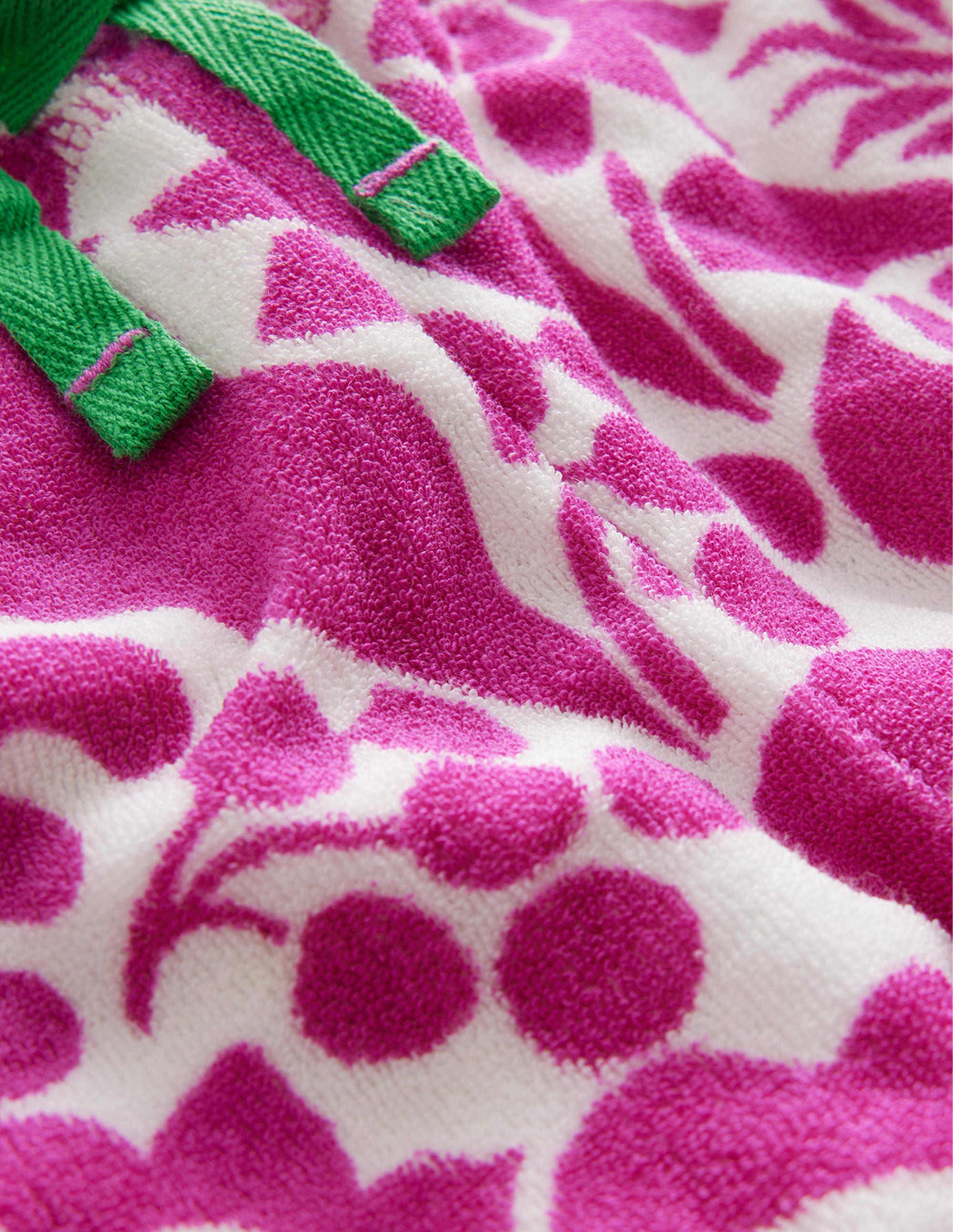 Printed Towelling Shorts-Amazing Pink Holiday Floral - Image 3