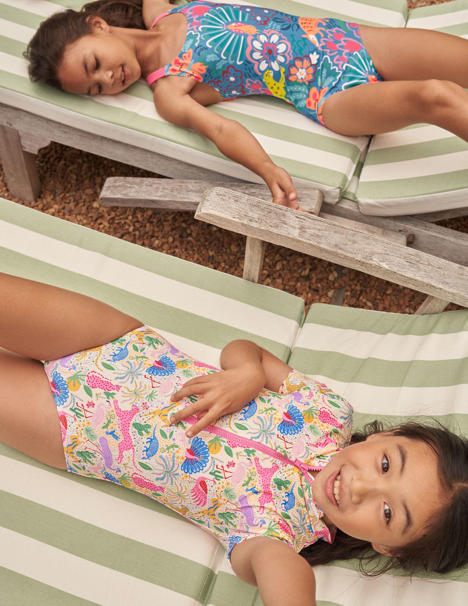 Short-sleeved Swimsuit-Multi Leopard Jungle-5