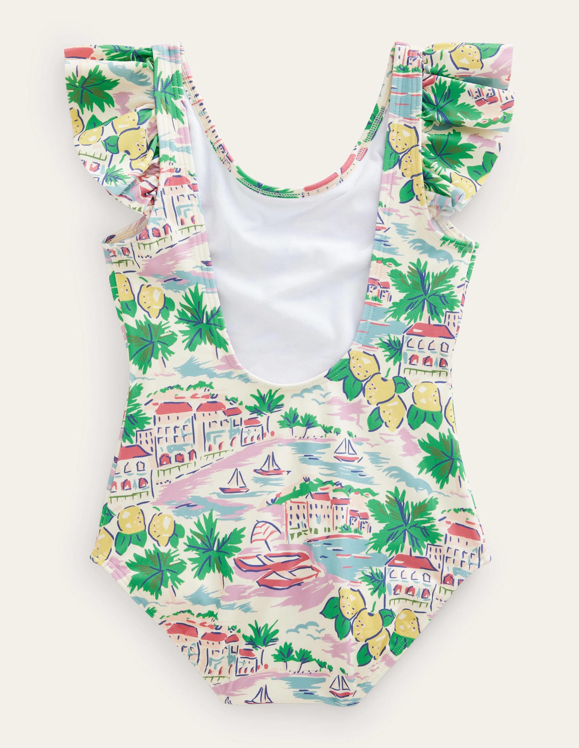 Flutter Sleeve Swimsuit-Multi Scene - Image 2