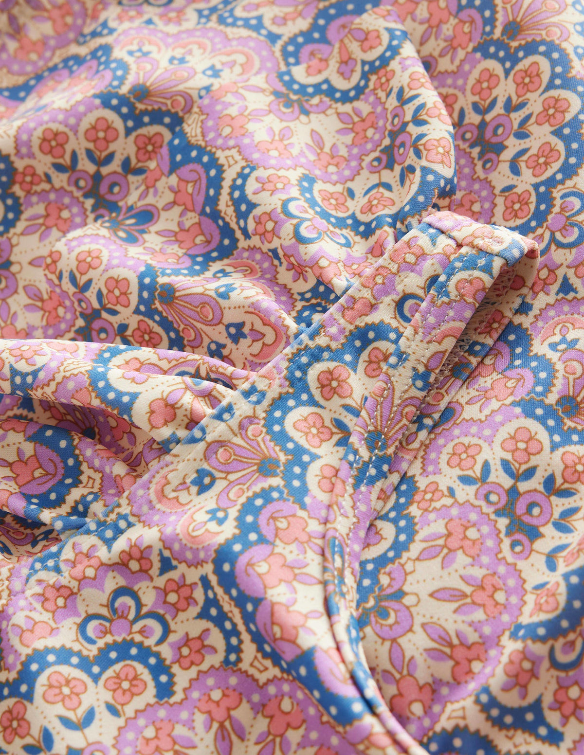 Flutter Sleeve Swimsuit-Lupin Peach Sorbet Paisley - Image 3