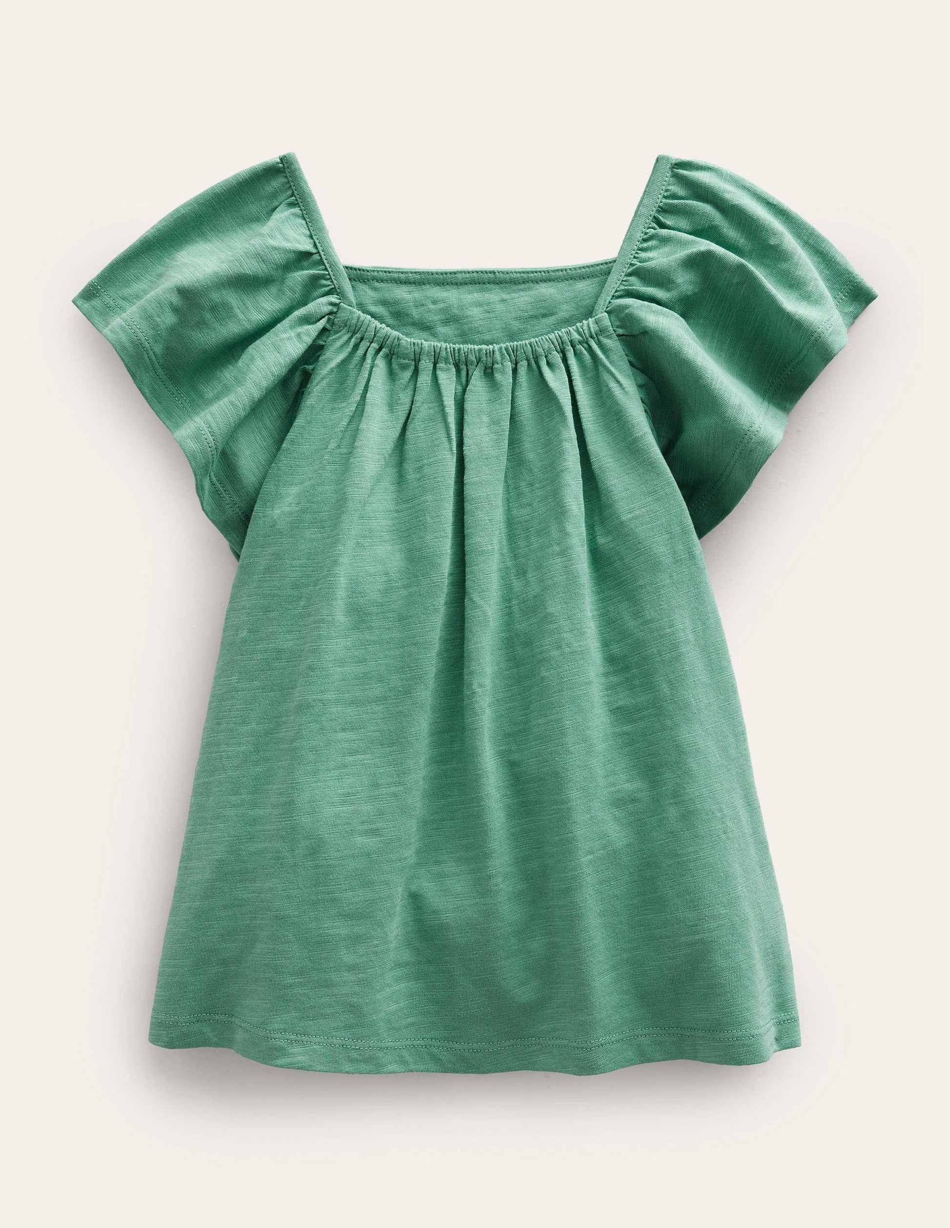Embroidered Jersey Top-Csarite Green-2