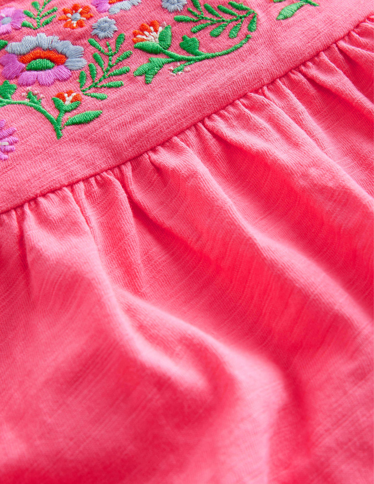 Embroidered Jersey Top-Lollipop Pink - Image 3