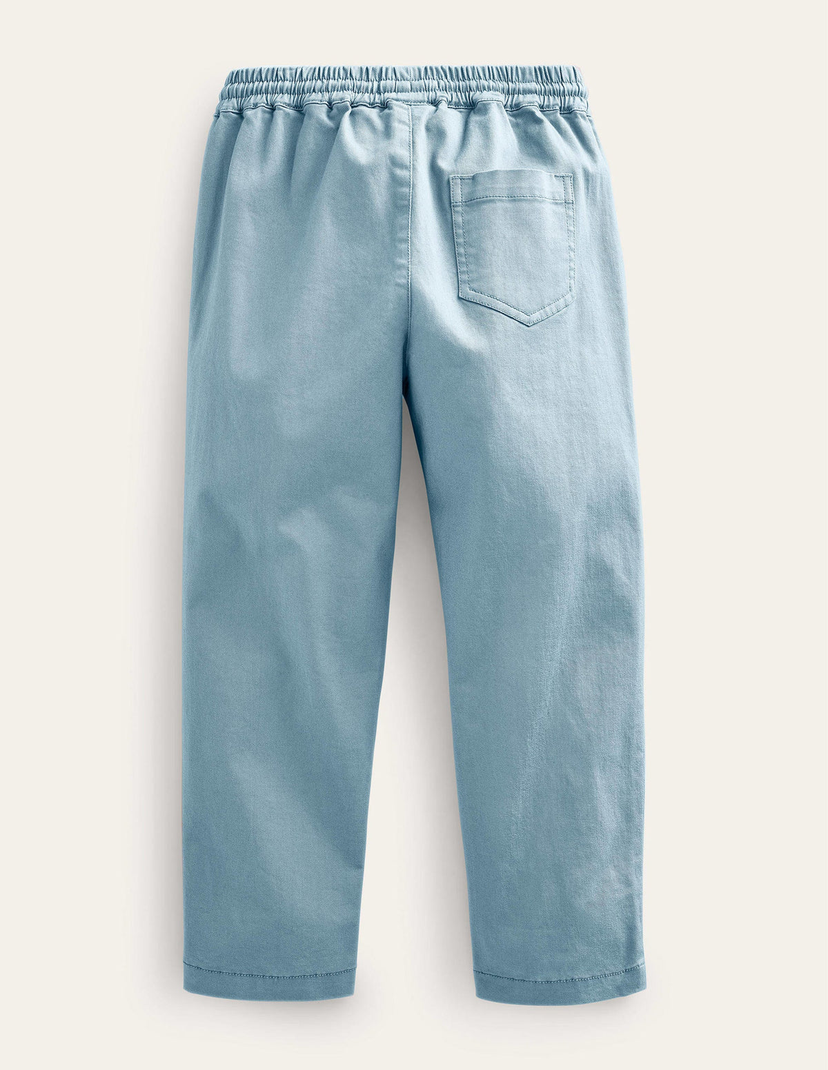 Pull-On Twill Trousers-Soft Bluebell-2