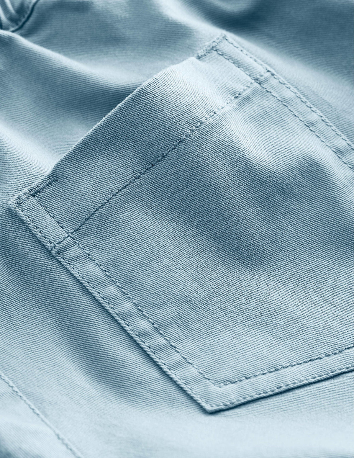 Pull-On Twill Trousers-Soft Bluebell-3