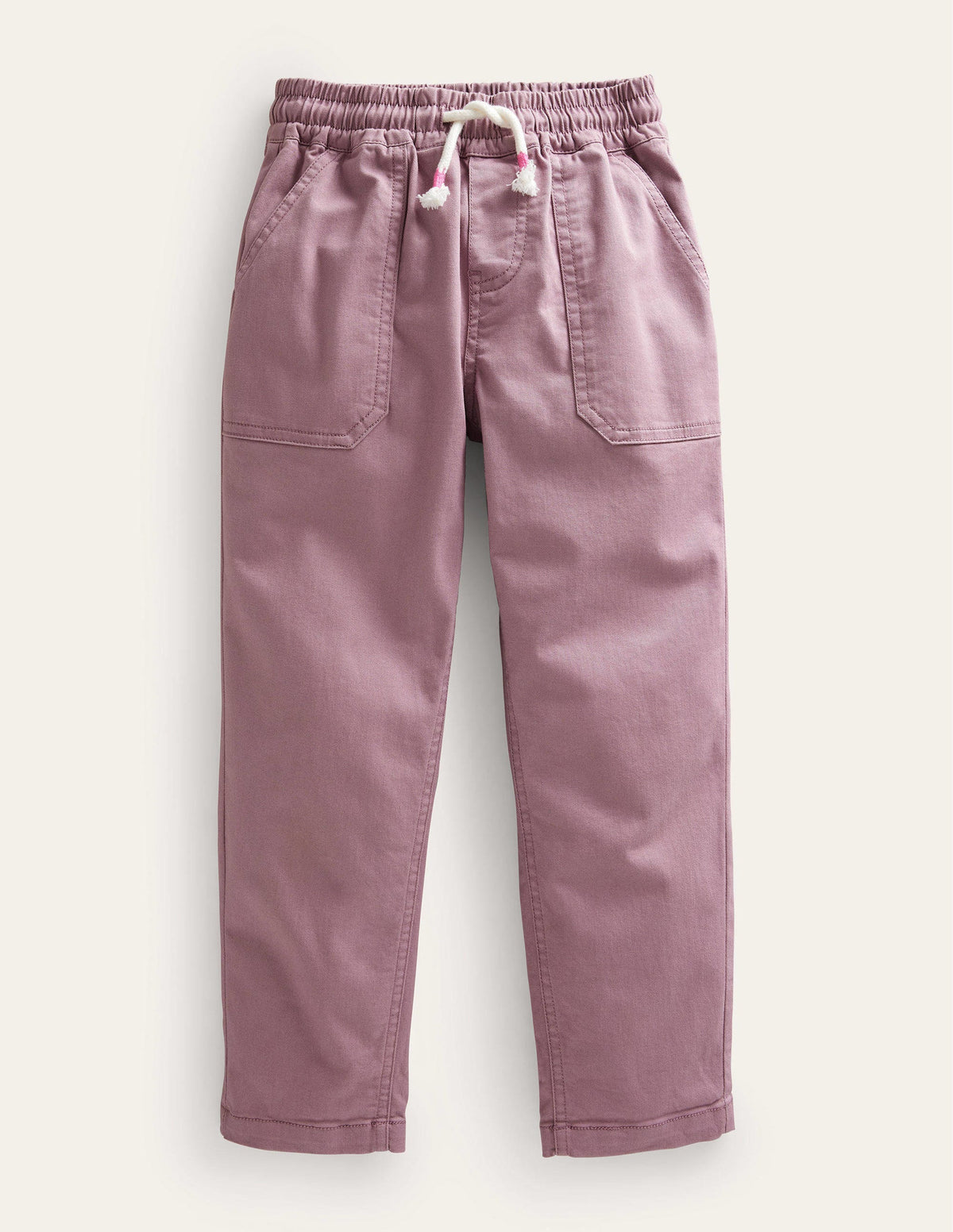 Pull-On Twill Trousers-Orchid Haze-1