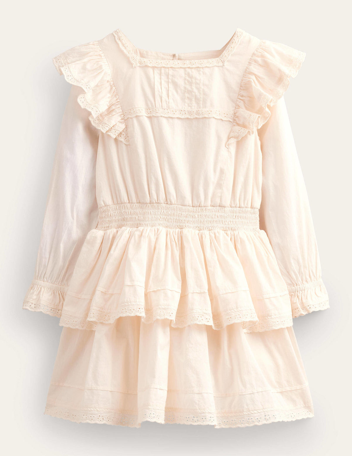 Woven Lace Dress-Ivory-1