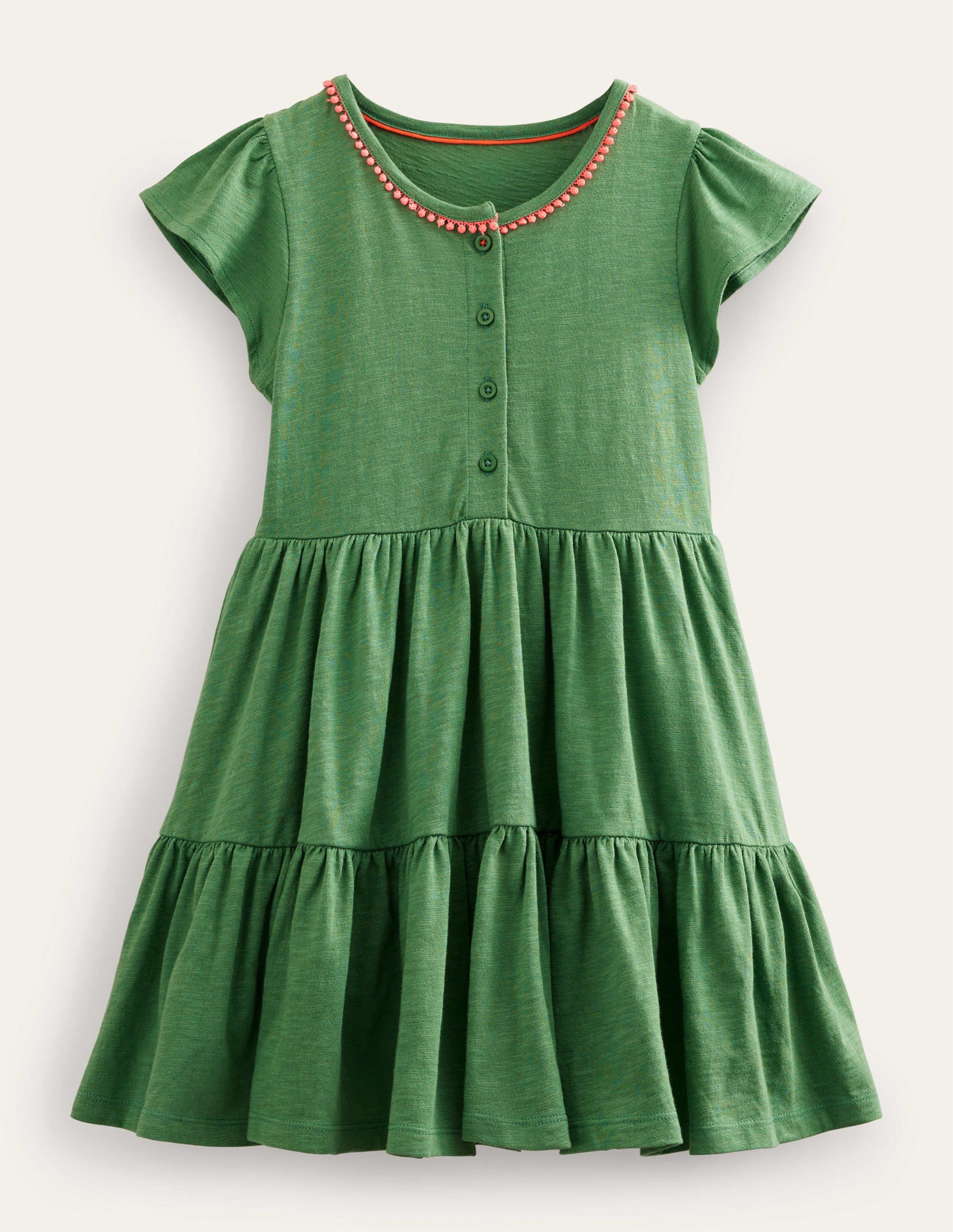 Jersey Twirly Dress-Safari Green - Image 1