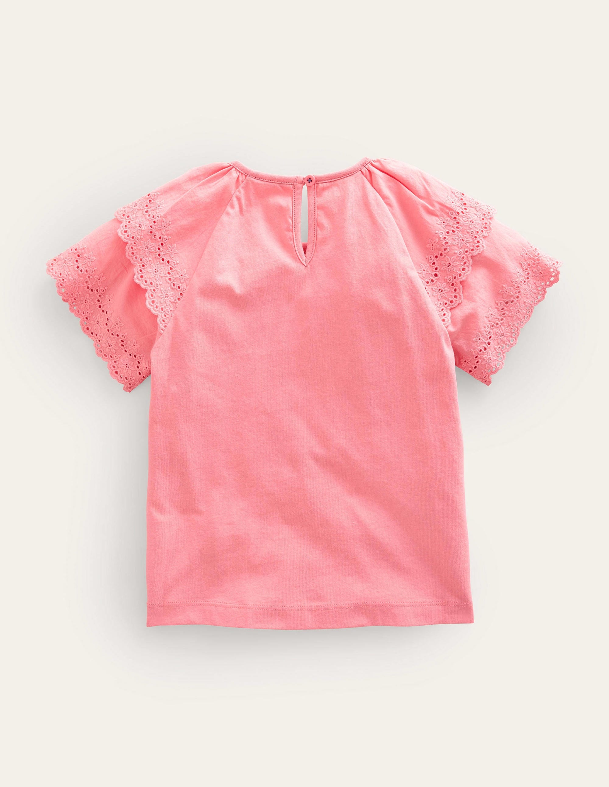Broderie Mix T-shirt-Crab Apple Pink - Image 2