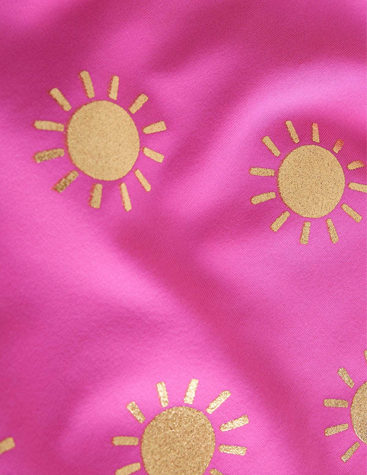 Cross Back Tankini Top-Tickled Pink Gold Foil Suns - Image 3
