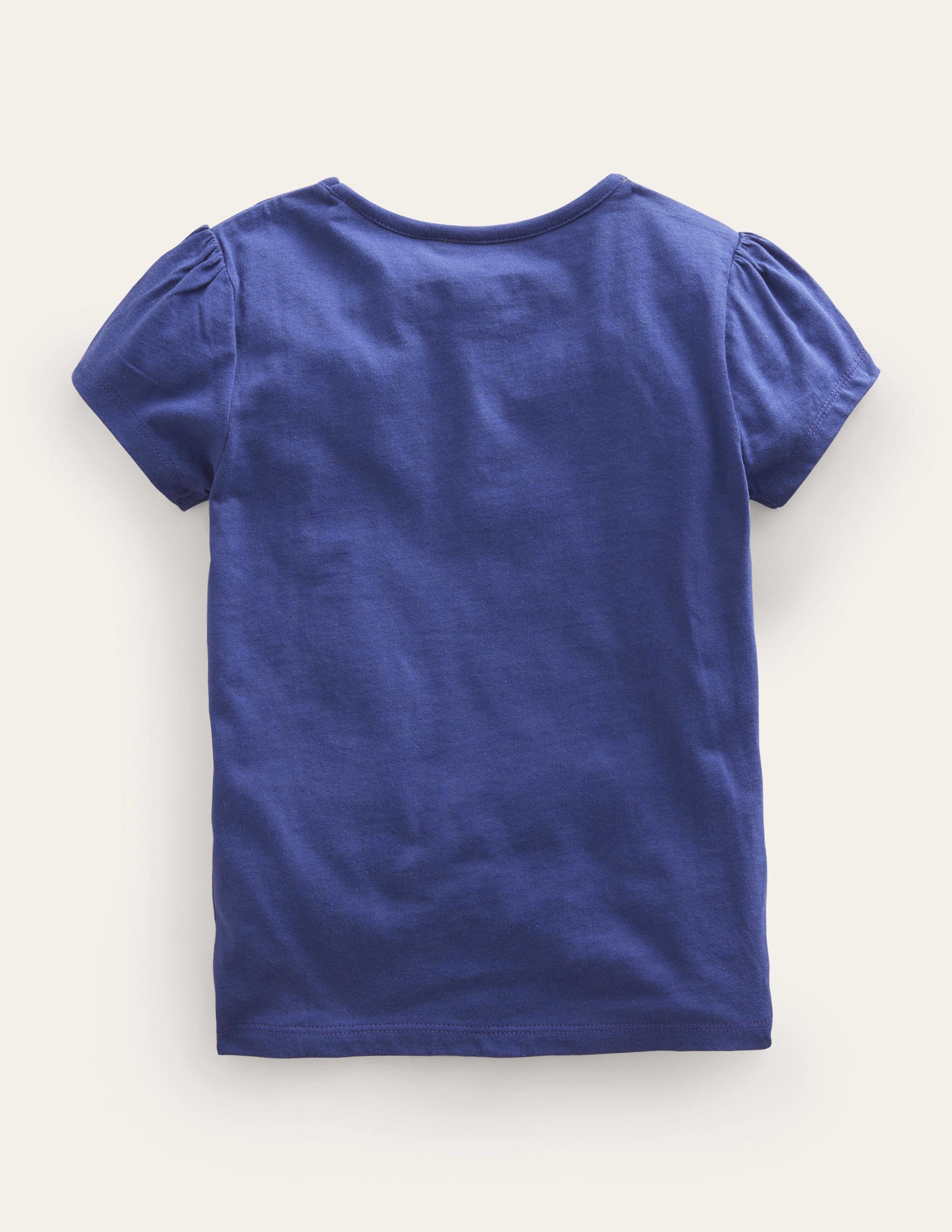Puff Sleeve Appliqué T-shirt-Soft Starboard Unicorns - Image 2