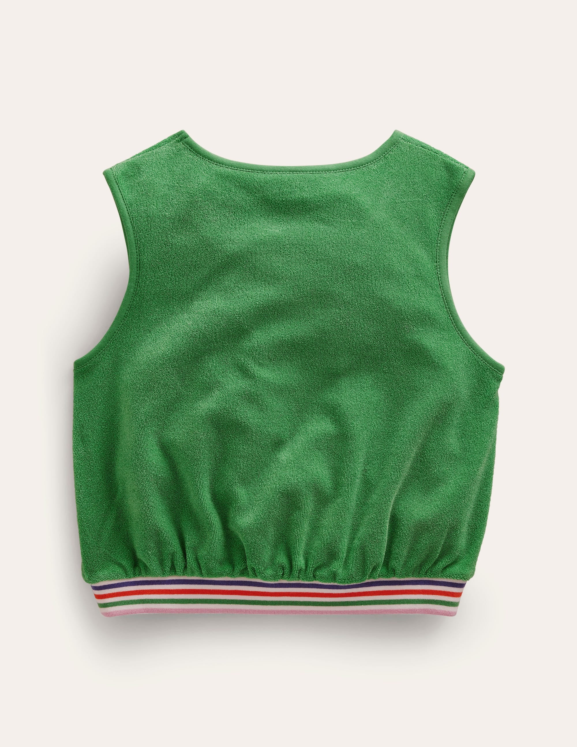 Towelling Vest-Aloe Green - Image 2