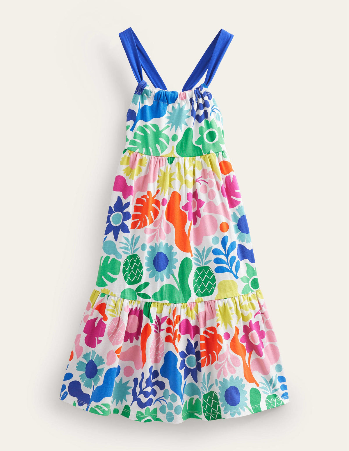 Tiered Jersey Maxi Dress-Multi Holiday Floral-1