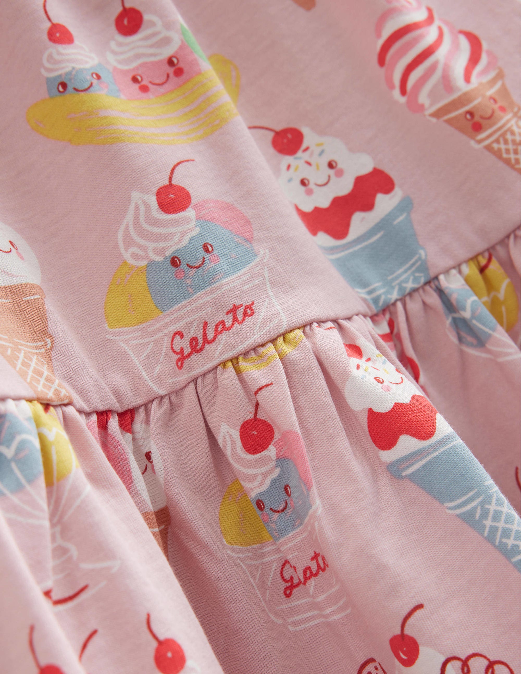 Tiered Jersey Maxi Dress-French Pink Ice Cream - Image 3
