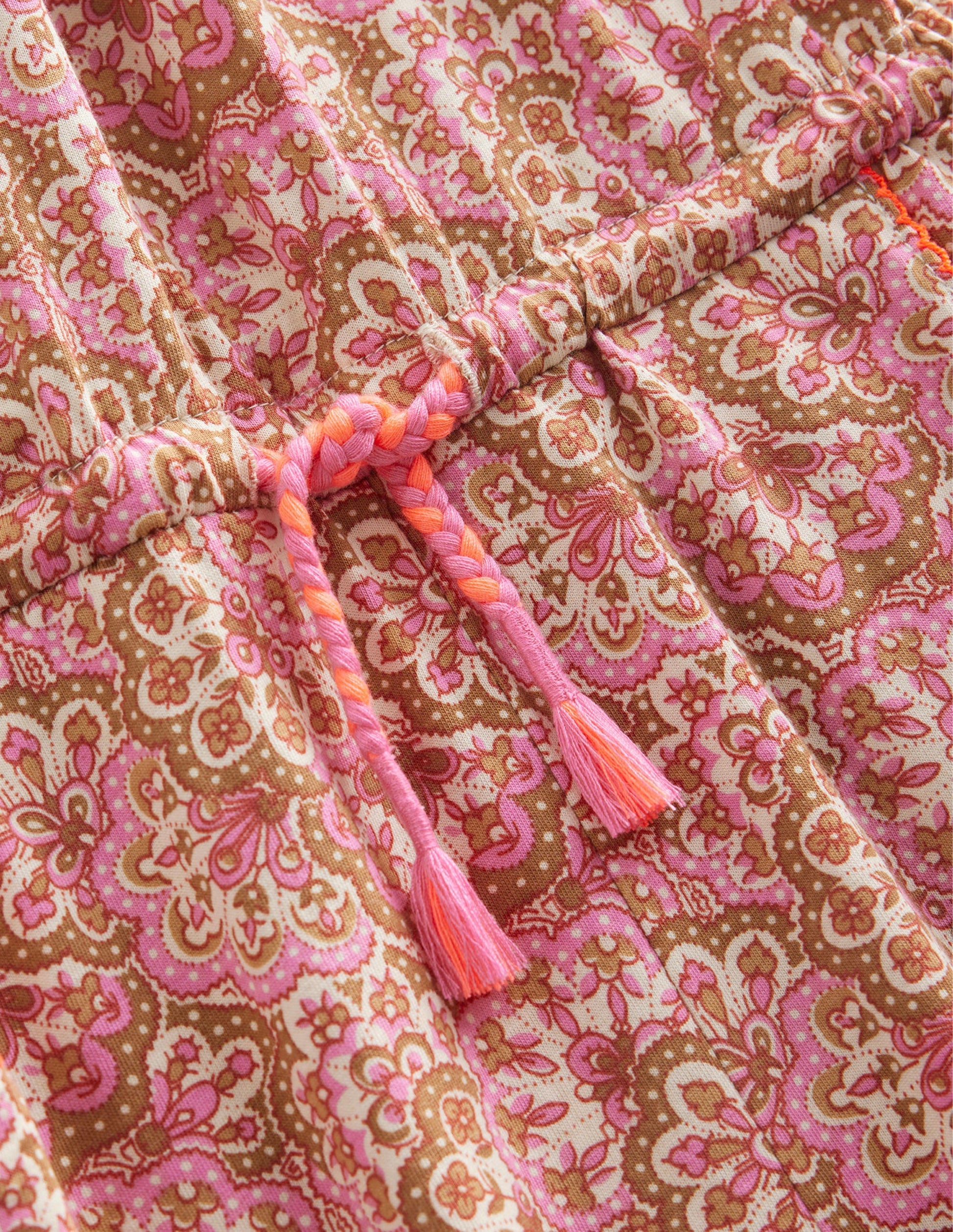Printed Jersey Playsuit-Pink Blossom Paisley-3