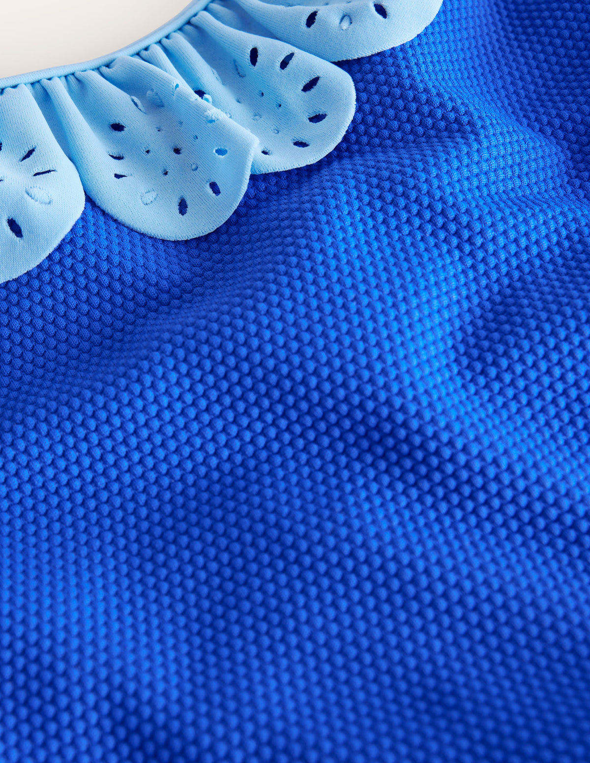 Broderie Frill Swimsuit-Cobalt - Image 3
