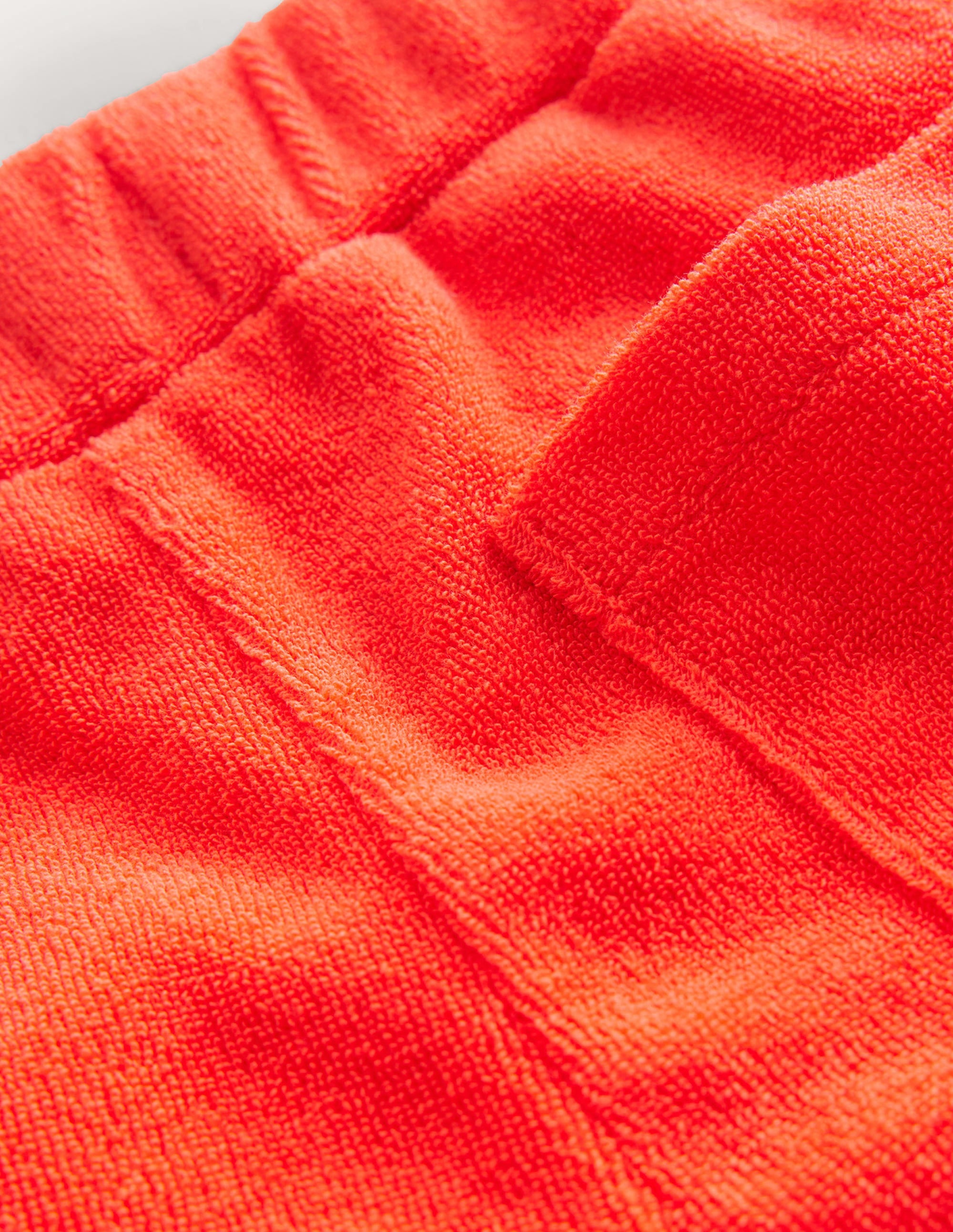 Frill Hem Towelling Shorts-Mandarin Orange - Image 3