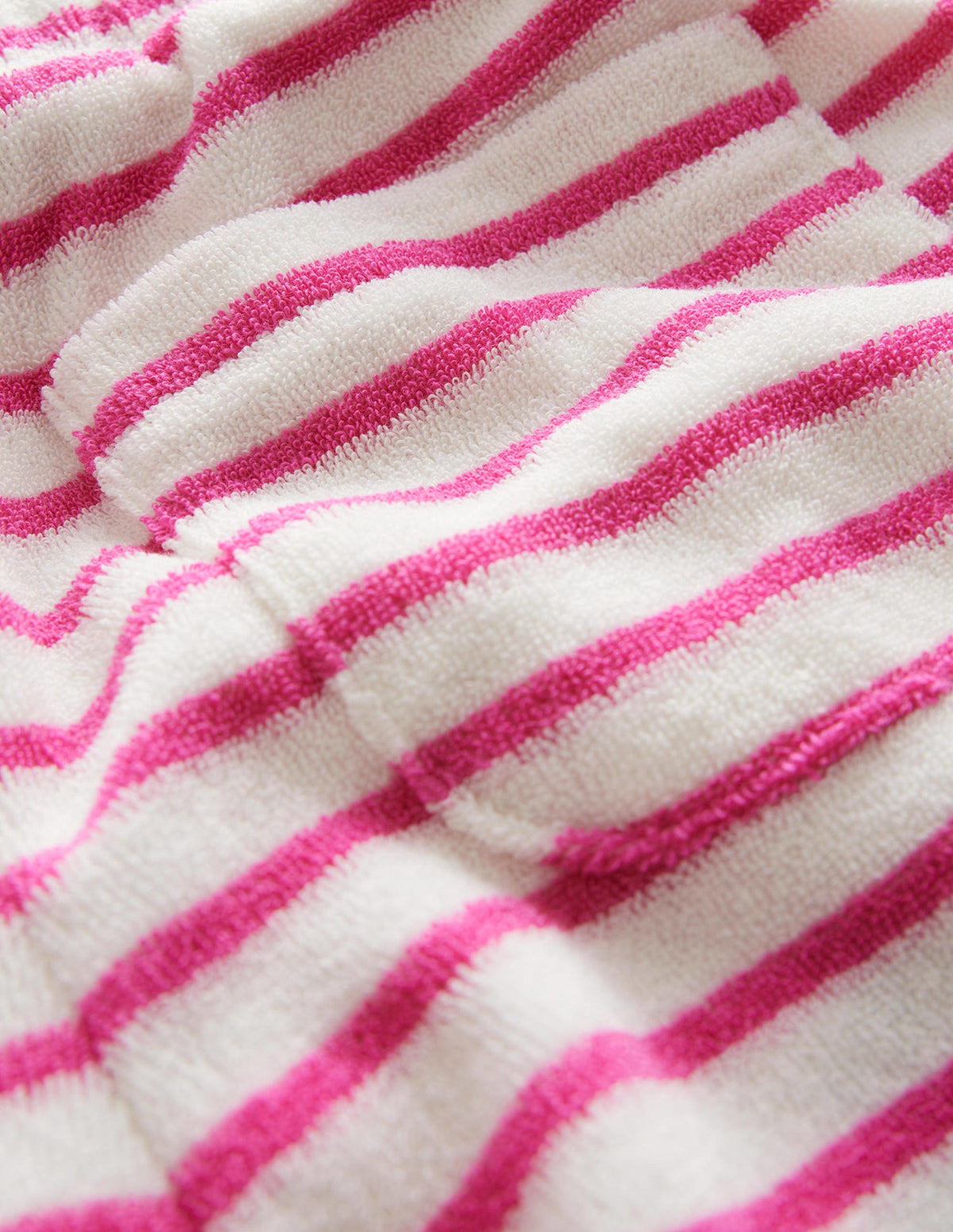Frill Hem Towelling Shorts-Tickled Pink/Ivory - Image 3