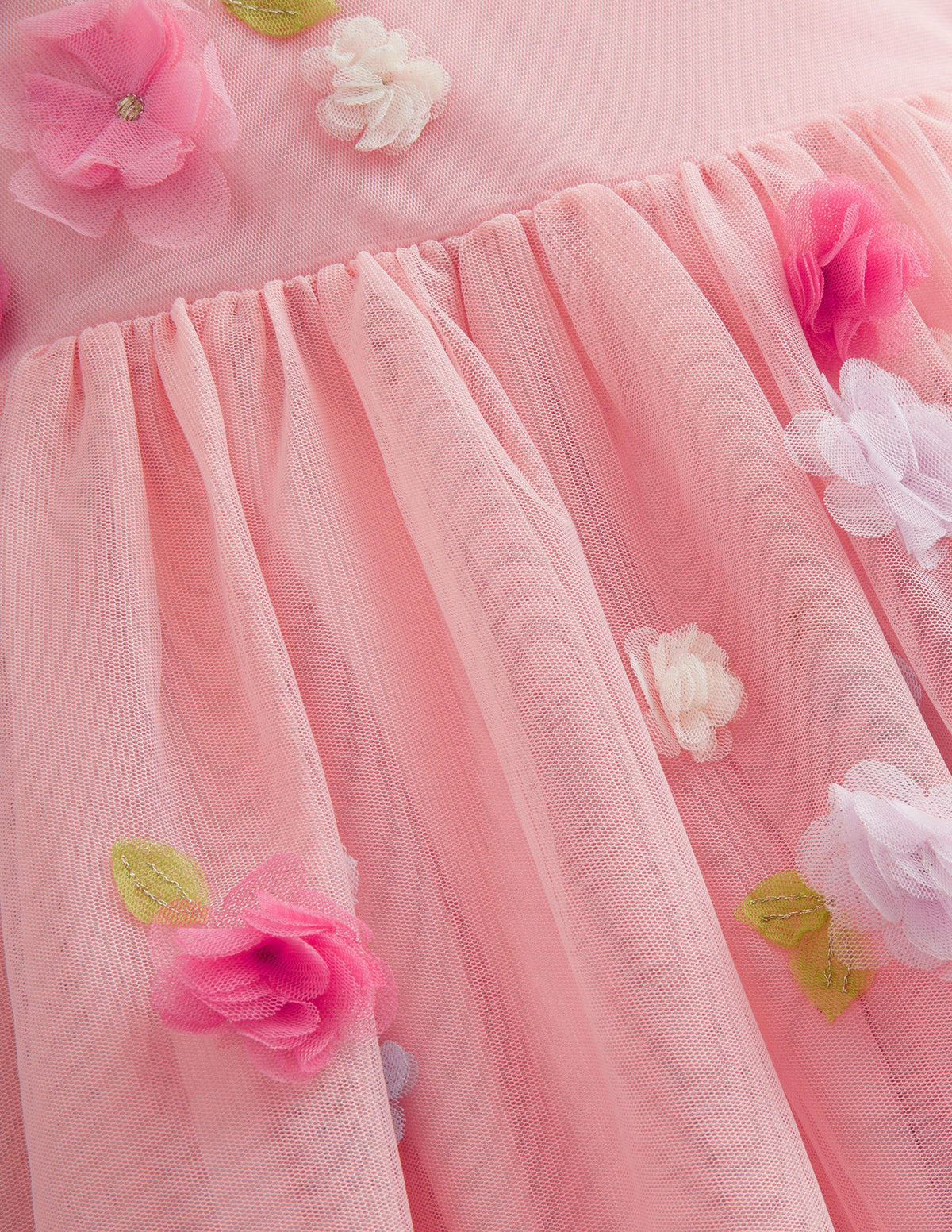 Appliqué Tulle Dress-Provence Dusty Pink-3