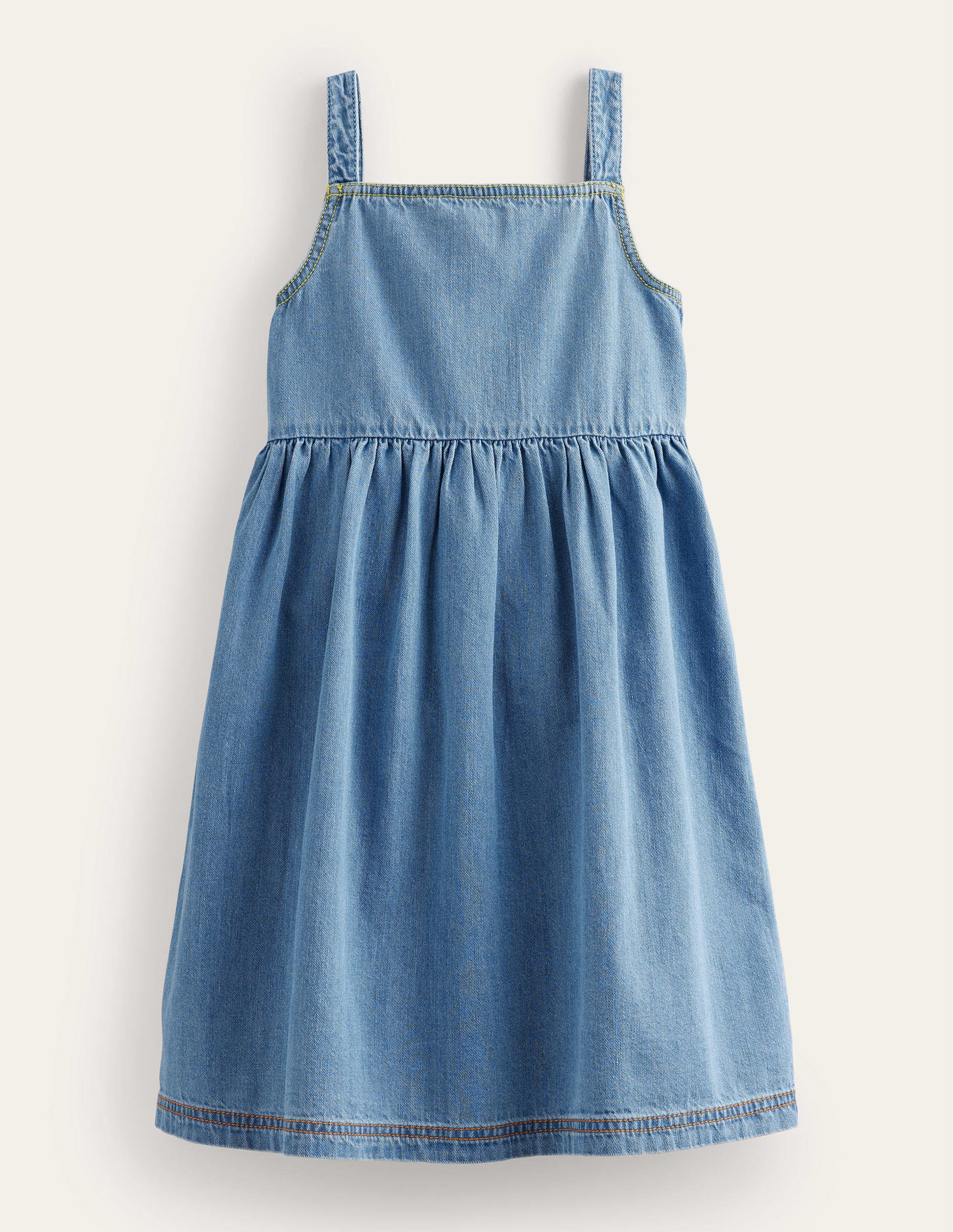 Button Through Pinafore Dress-Light Vintage - Image 2