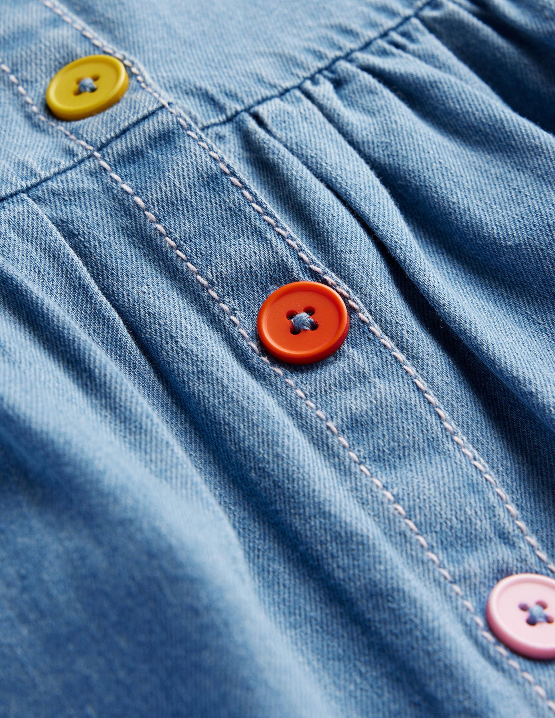 Button Through Pinafore Dress-Light Vintage-3