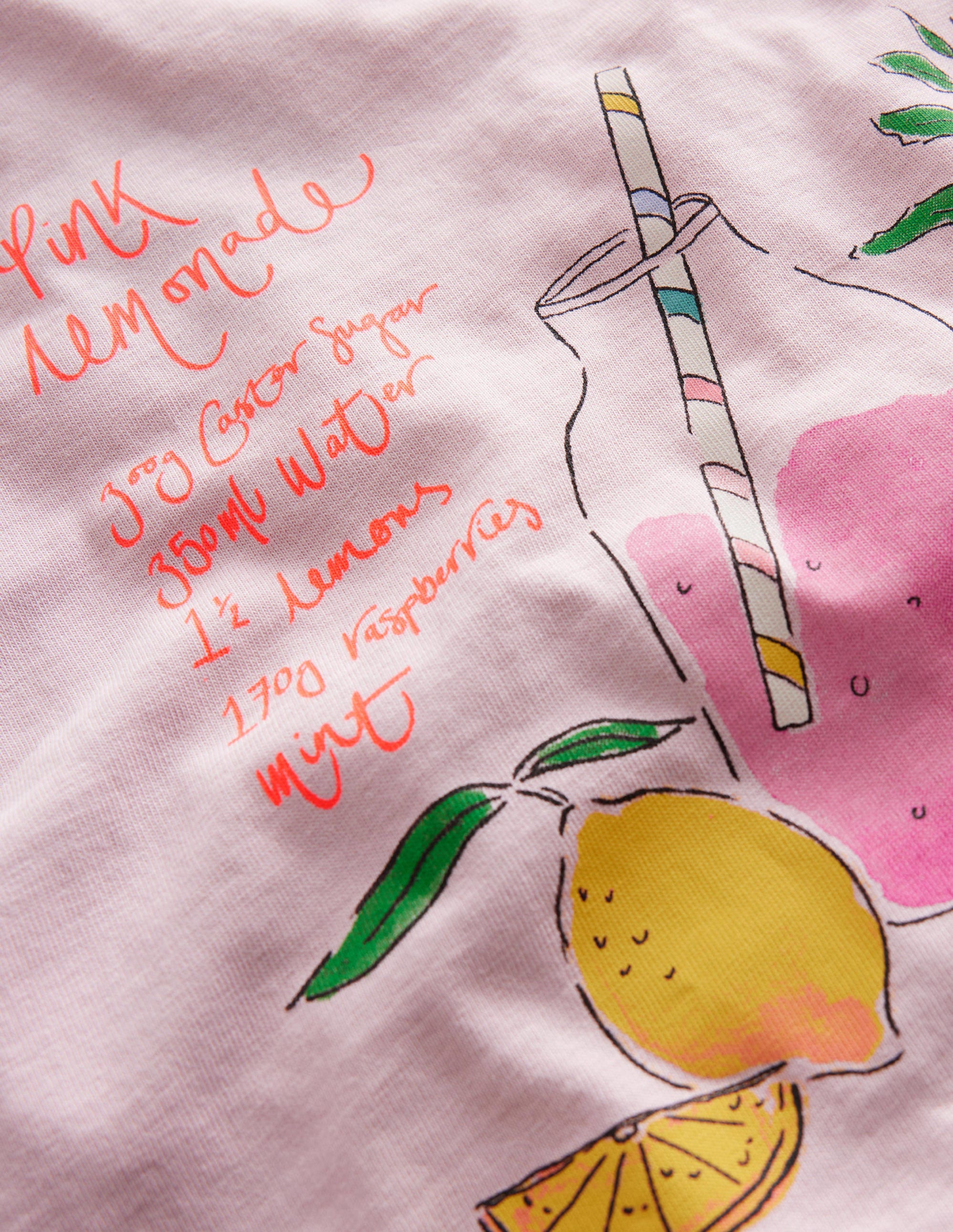 Painterly Printed T-Shirt-French Pink Lemonade - Image 3