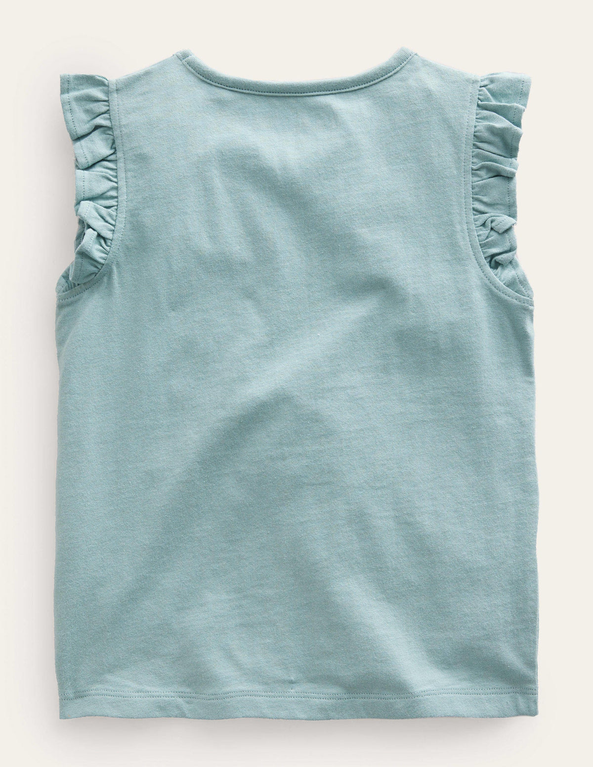 Embroidered Flutter Top-Tourmaline Blue Strawberry-2
