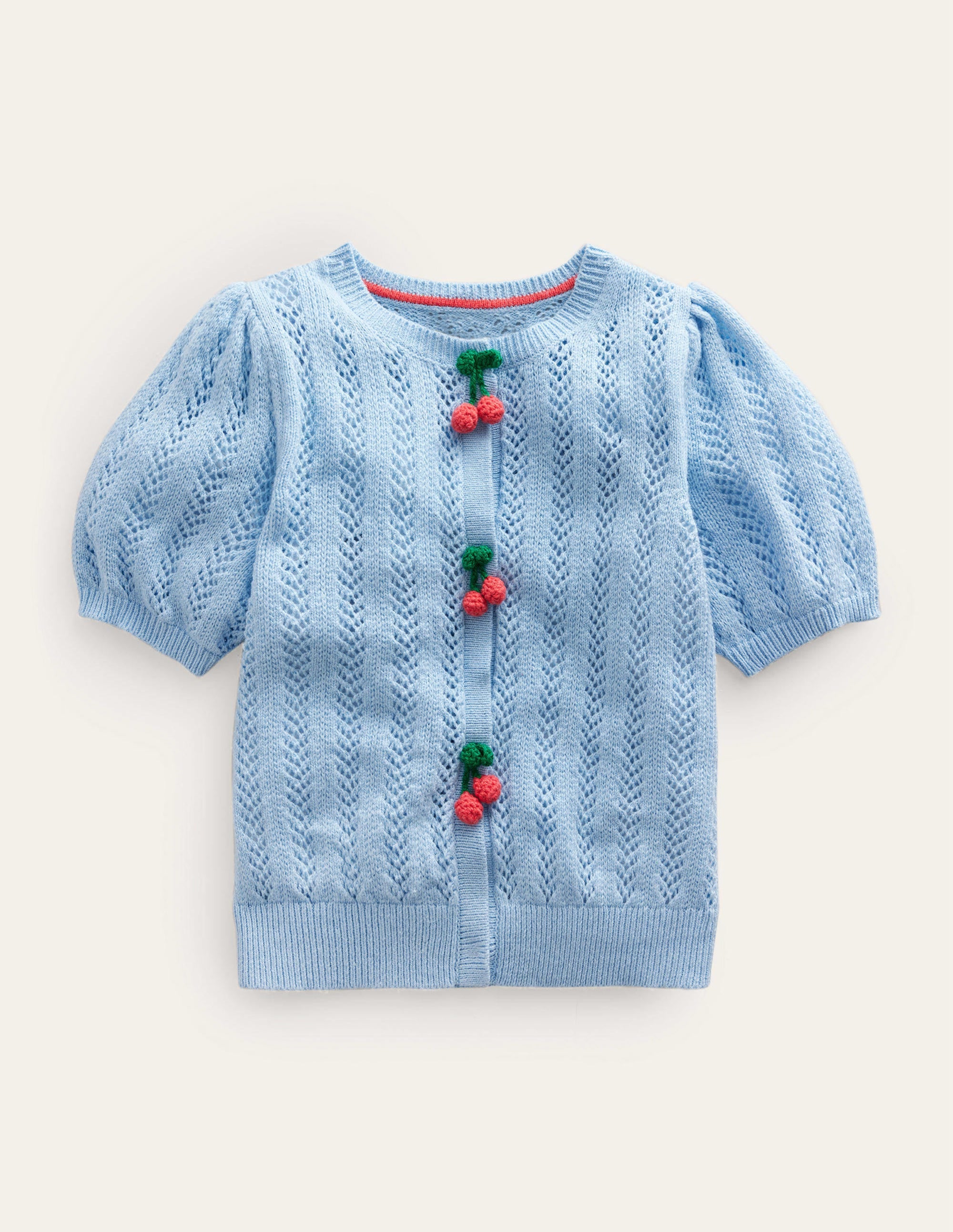 Fruit Crochet Cardigan-Brunnera Blue - Image 1