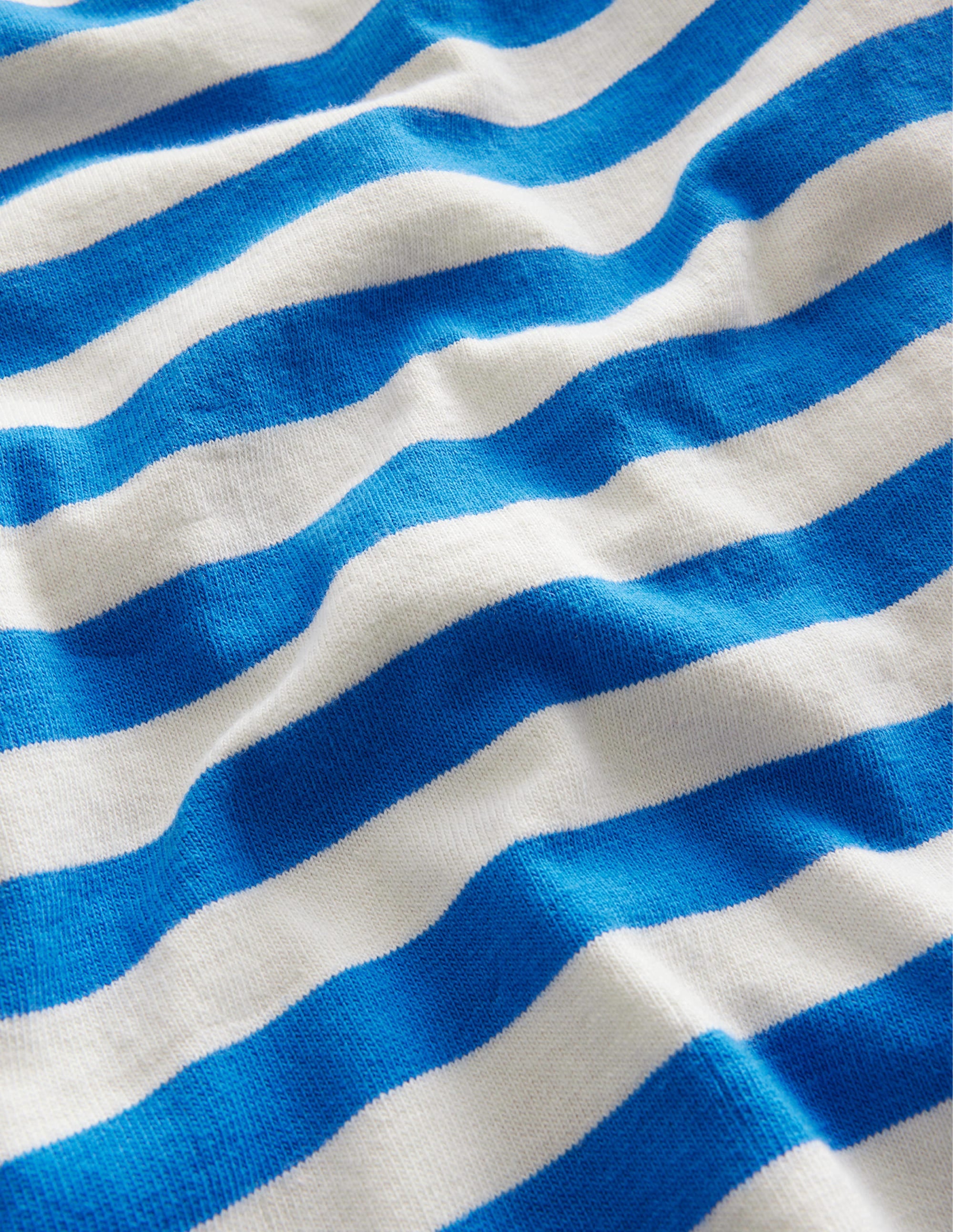 Boat Neck T-Shirt-Cabana Blue/Ivory - Image 3