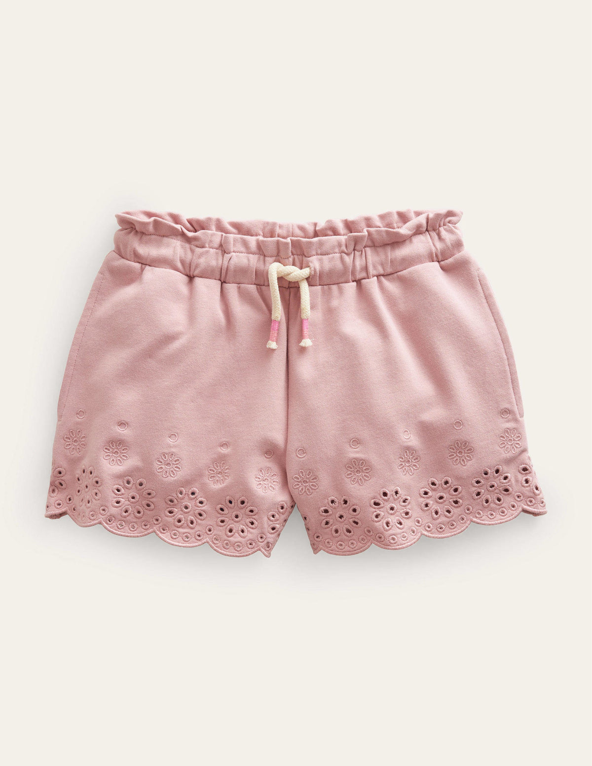Jersey Eyelet Short-Almond Pink - Image 1