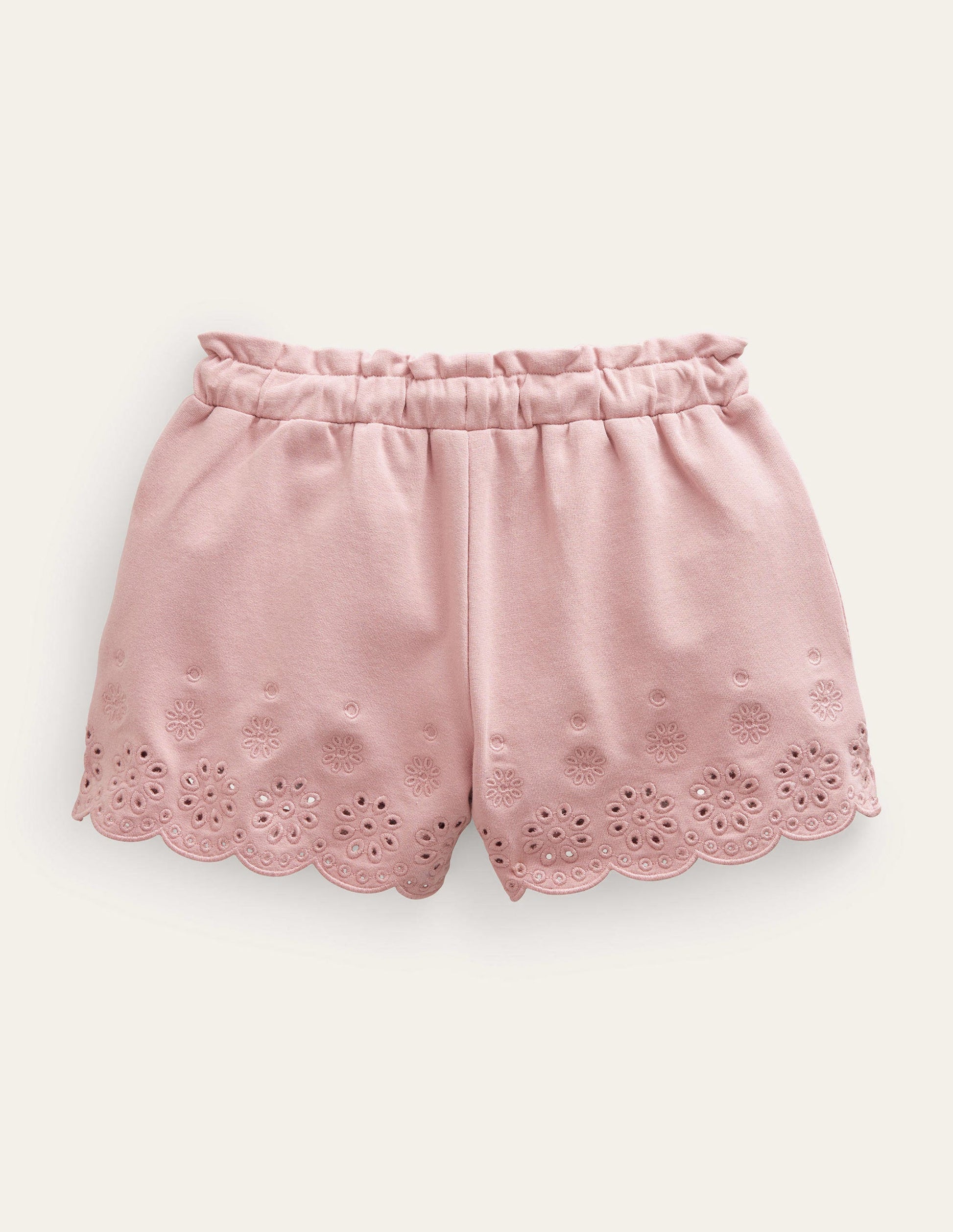 Jersey Eyelet Short-Almond Pink-2