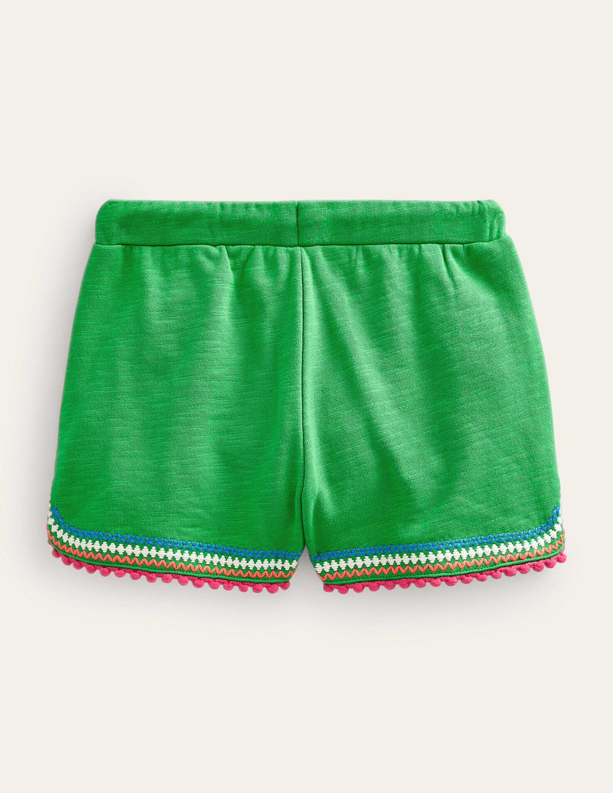 Pom Trim Jersey Shorts-Bright Green - Image 2