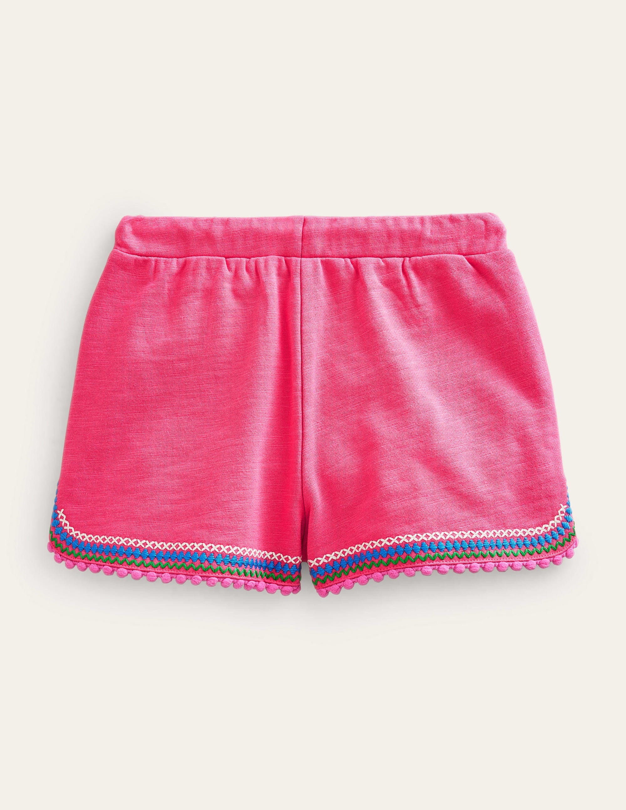 Pom Trim Jersey Shorts-Lollipop Pink - Image 2