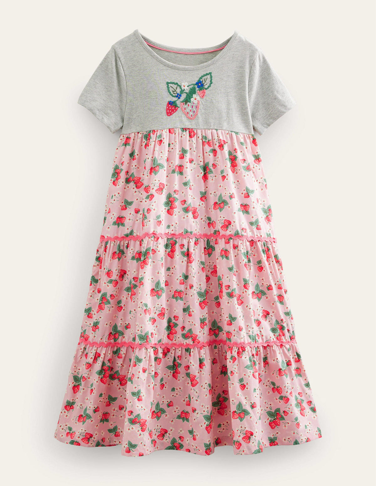 Maxi Logo Dress-French Pink Strawberry-1
