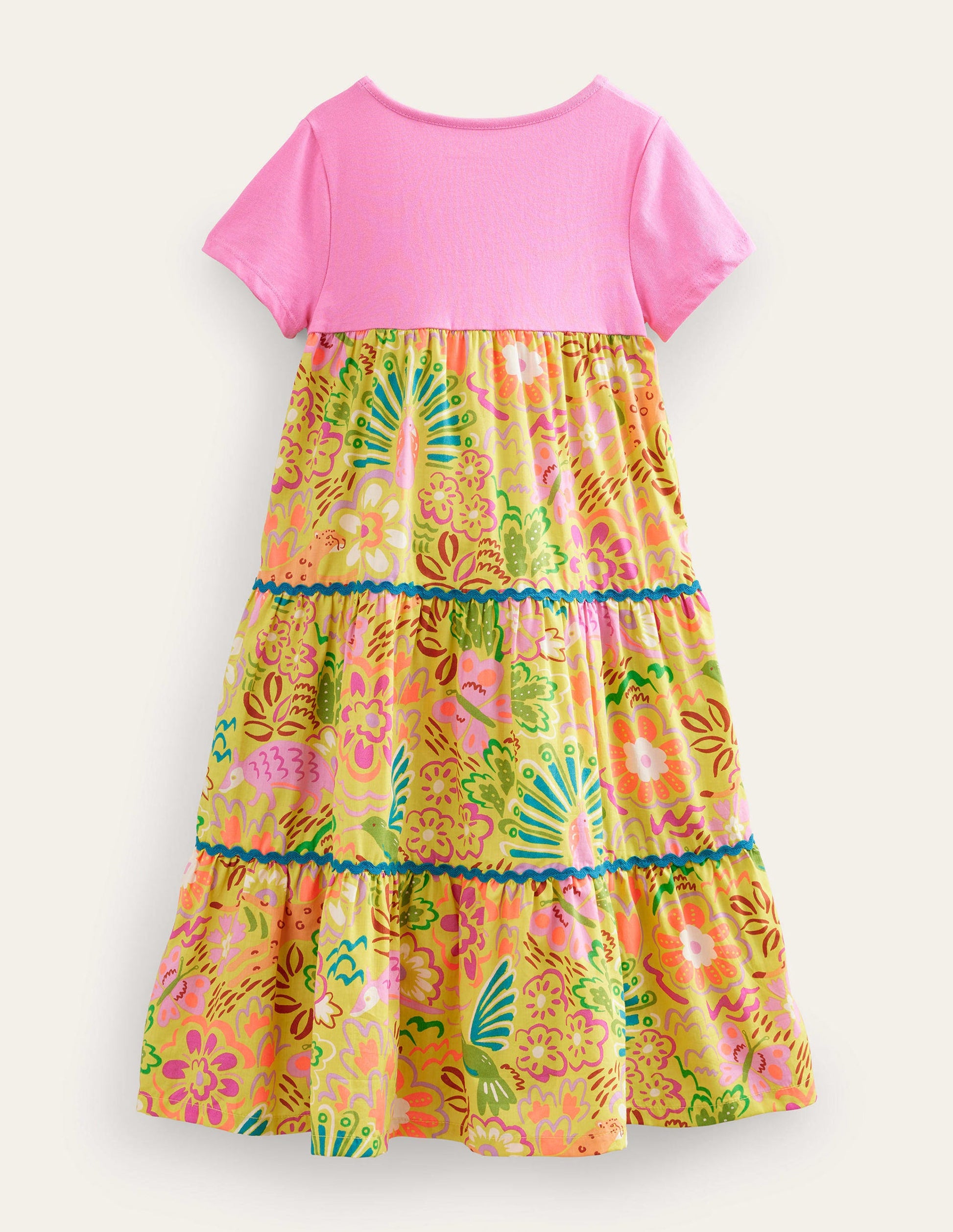 Maxi Logo Dress-Gooseberry Floral Animals-2
