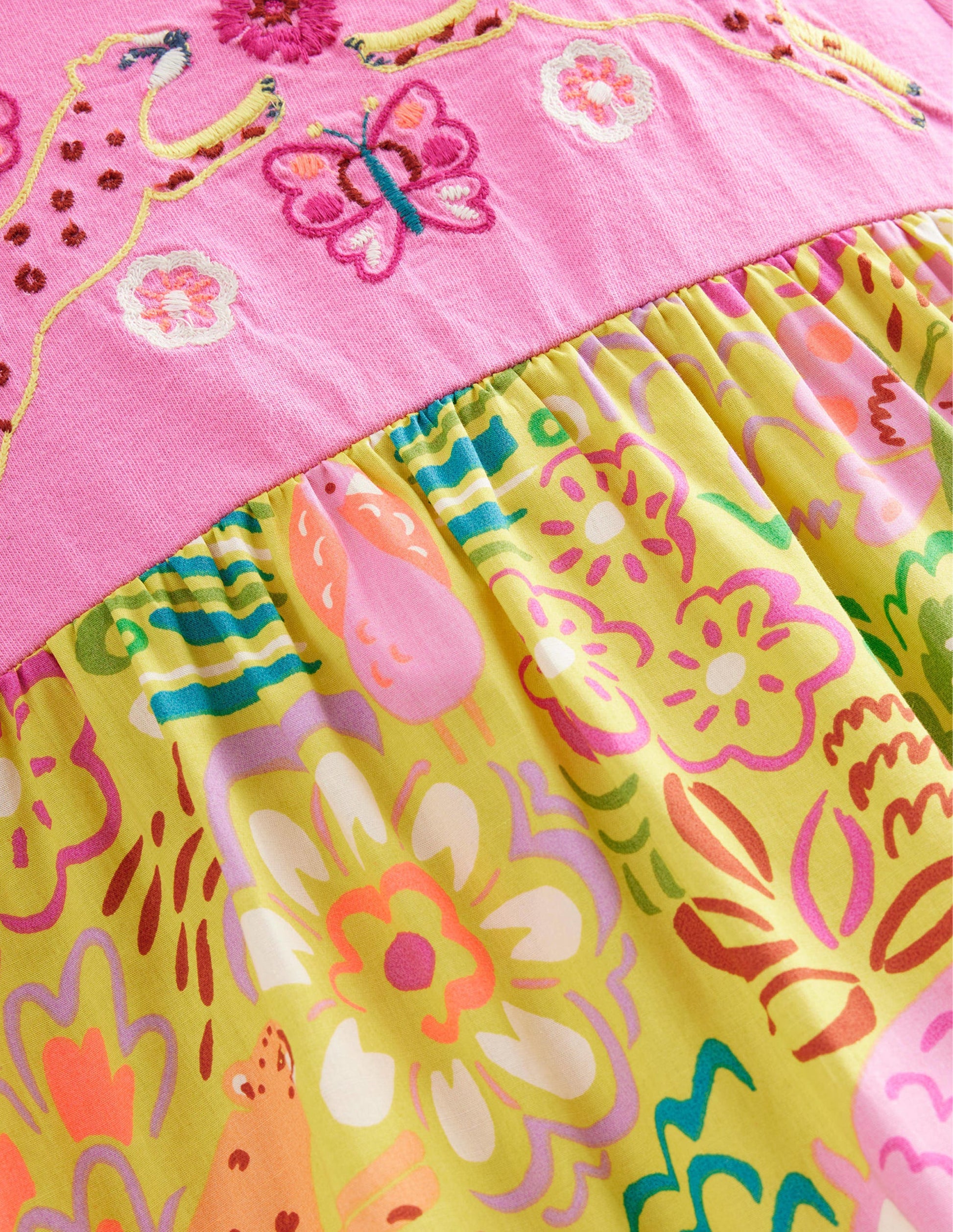 Maxi Logo Dress-Gooseberry Floral Animals-3