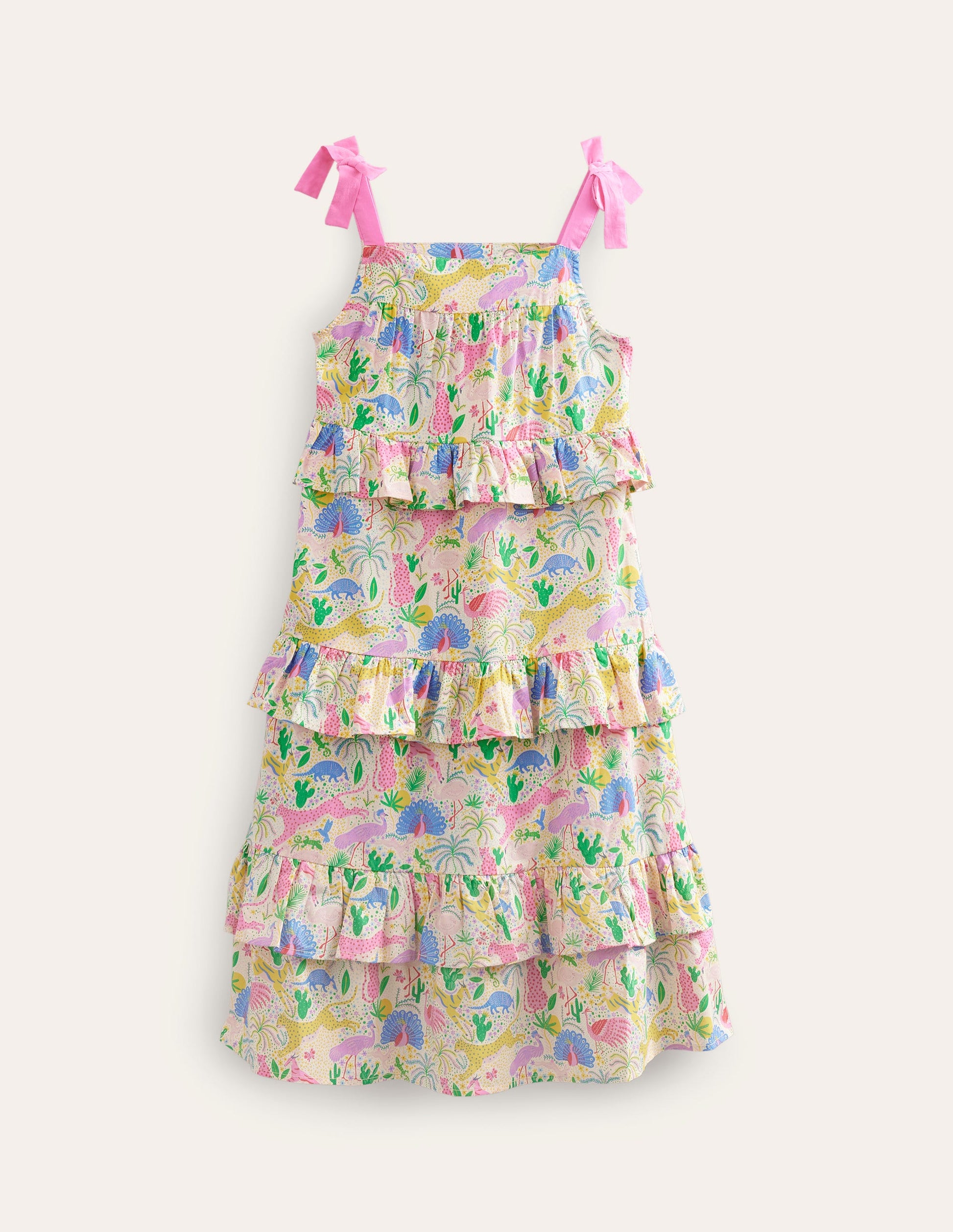 Tiered Ruffle Maxi Dress-Multi Mini Desert-1