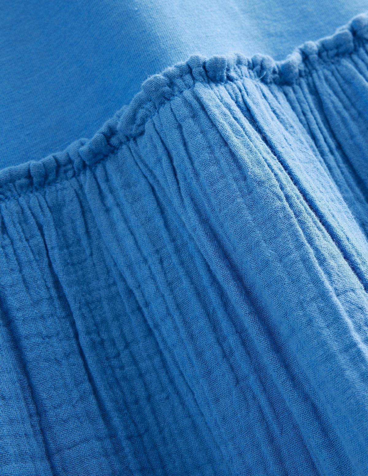 Woven Mix Texture Dress-Elizabethan Blue-3