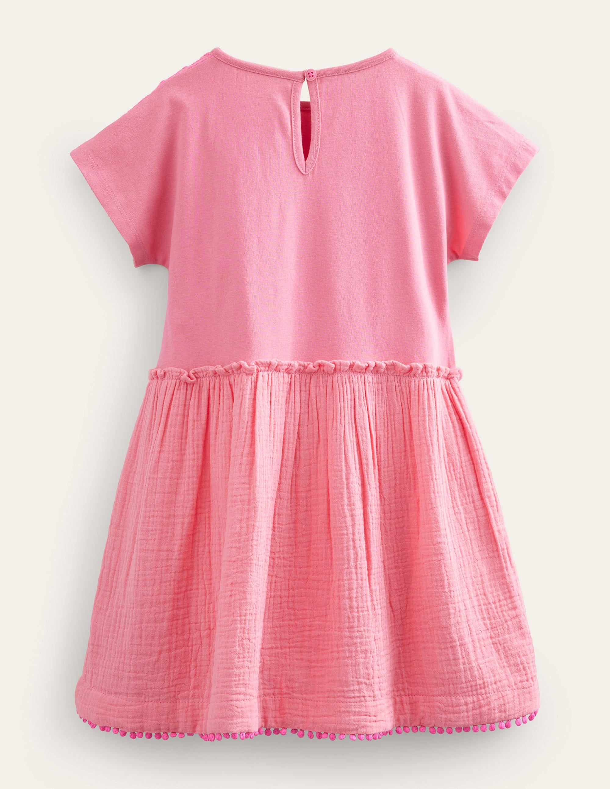 Woven Mix Texture Dress-Azalea Pink - Image 2